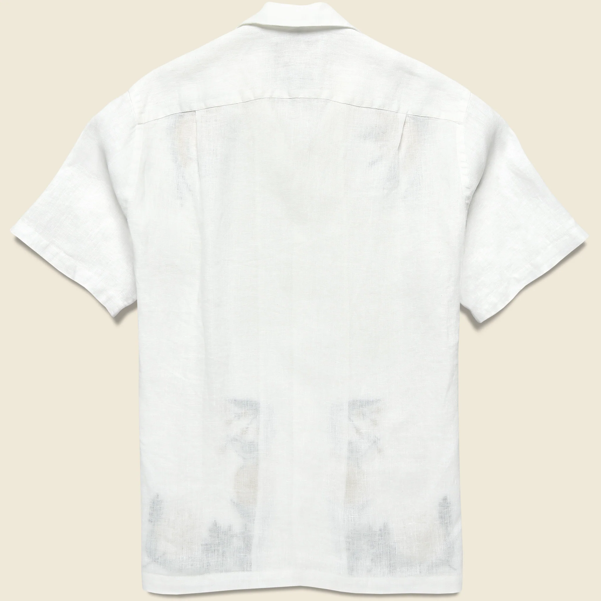 Bird Embroidery Camp Shirt - White - Image 6