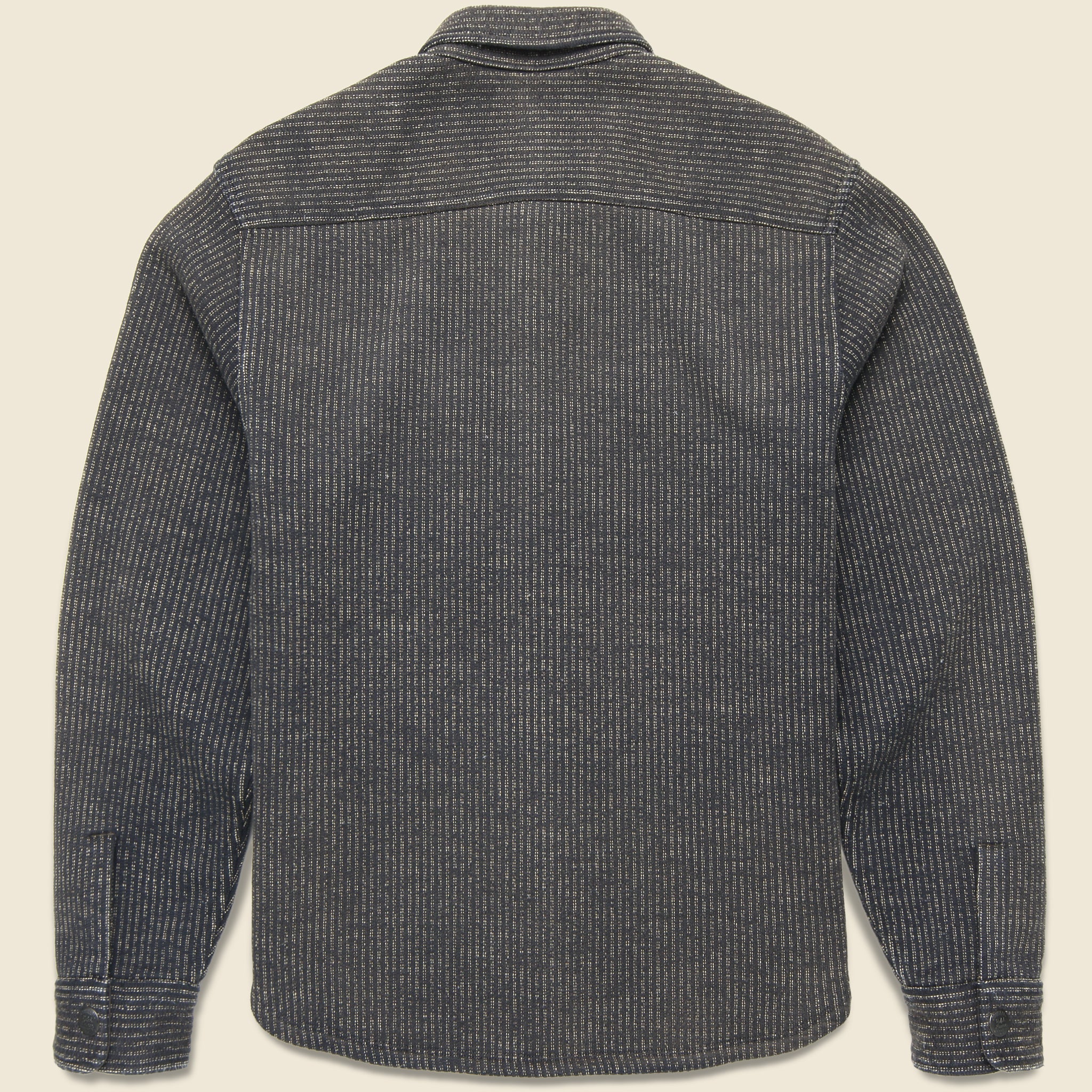 Fleece Jacquard Workshirt - Black/White - Image 2