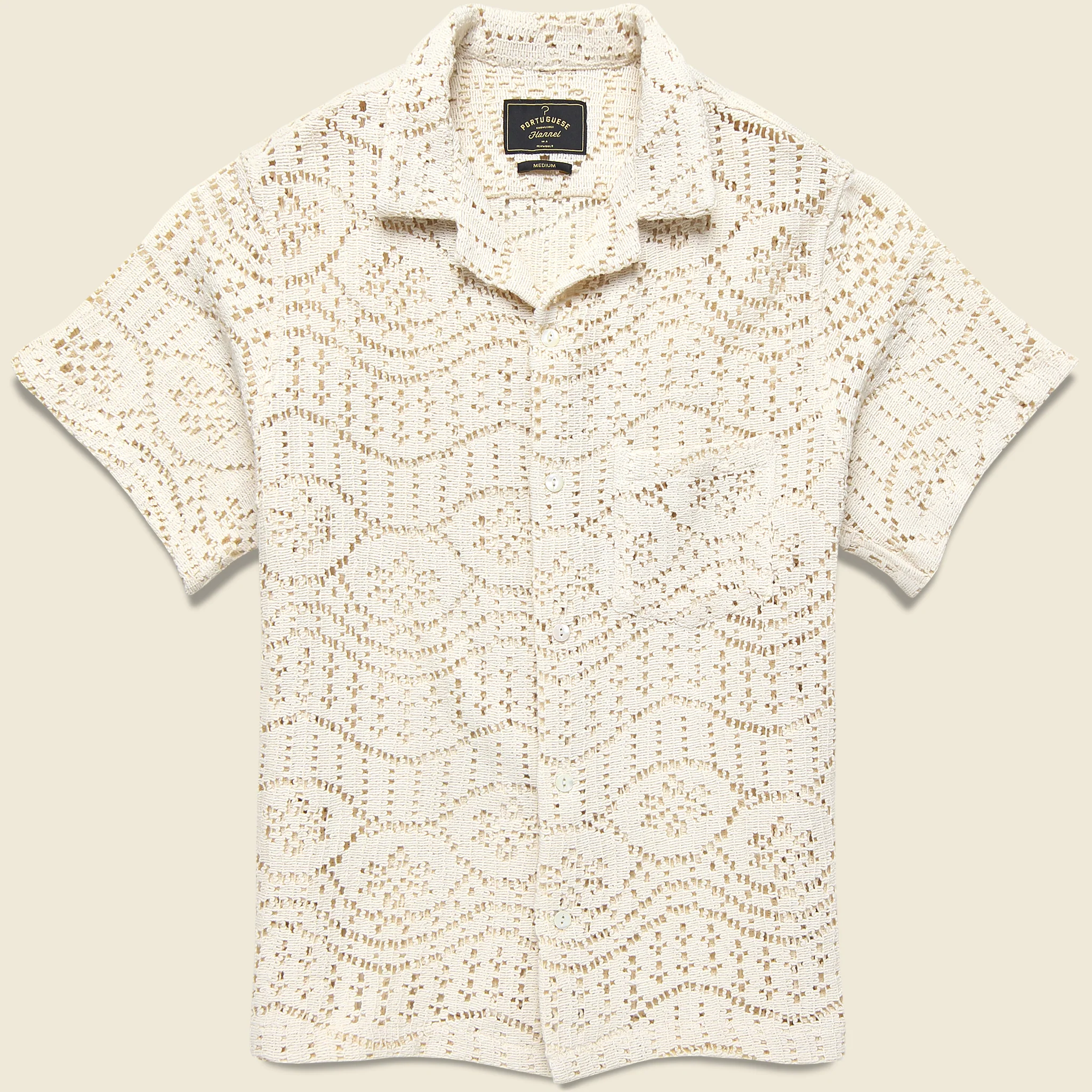 Eye Crochet Shirt - Ecru
