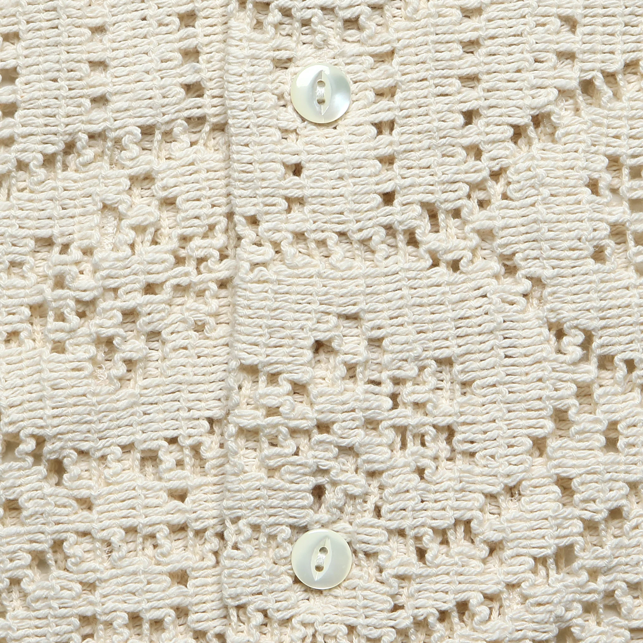 Eye Crochet Shirt - Ecru - Image 2