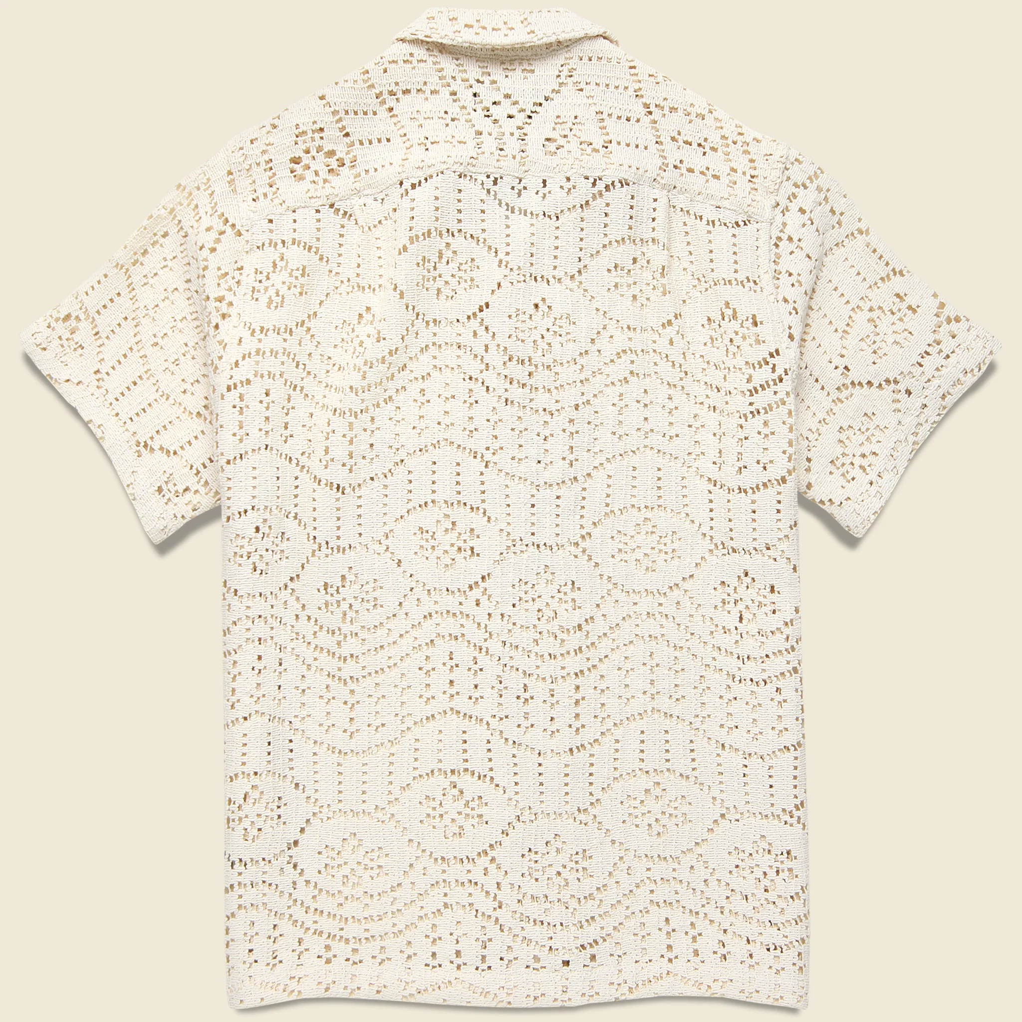 Eye Crochet Shirt - Ecru - Image 3