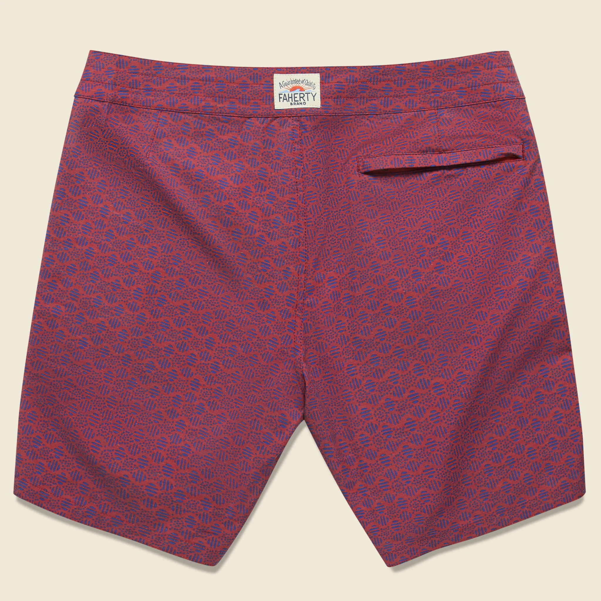 Classic 7" Boardshort - Etched Circle Red - Image 2