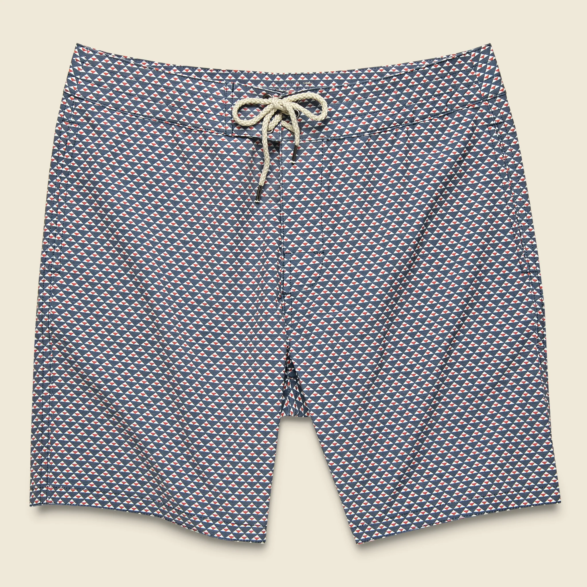 Classic 7" Boardshort - Geo Pyramid Indigo