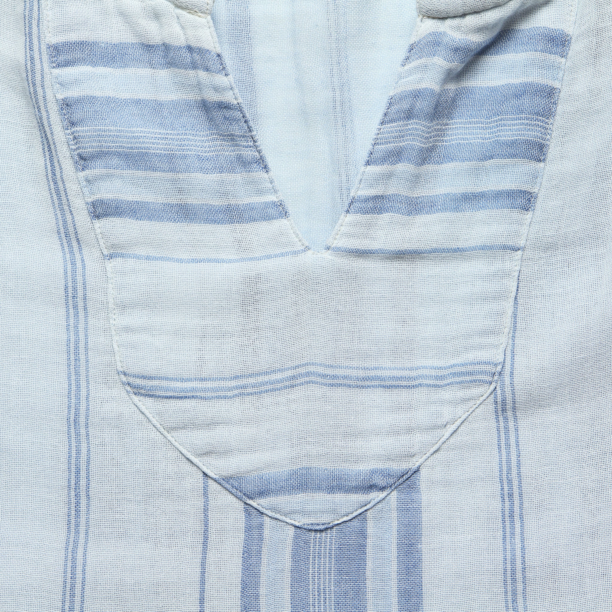 Doublecloth Baja Poncho - Light Indigo Serape - Image 3