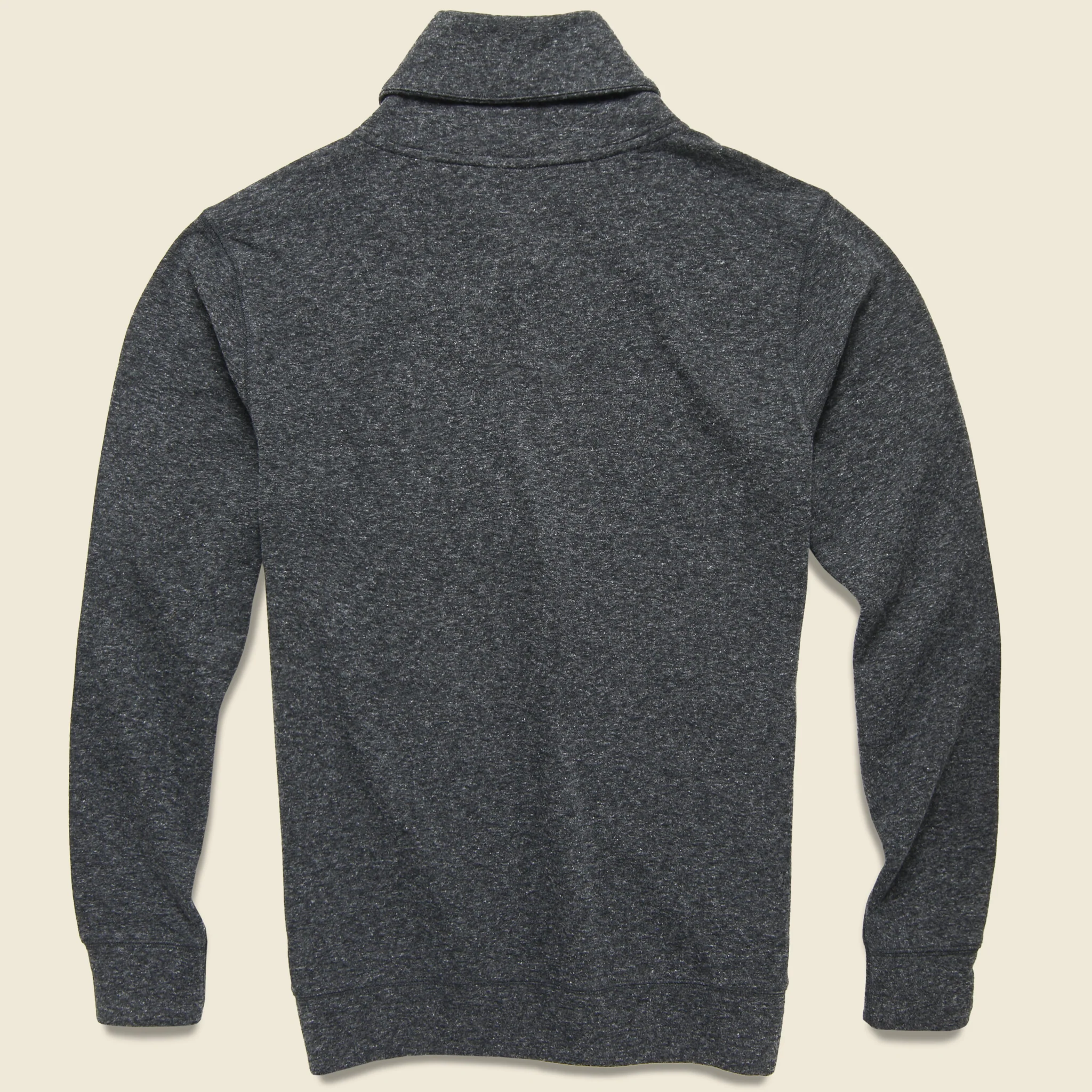 Dual Knit Shawl Collar Pullover - Washed Black - Image 2