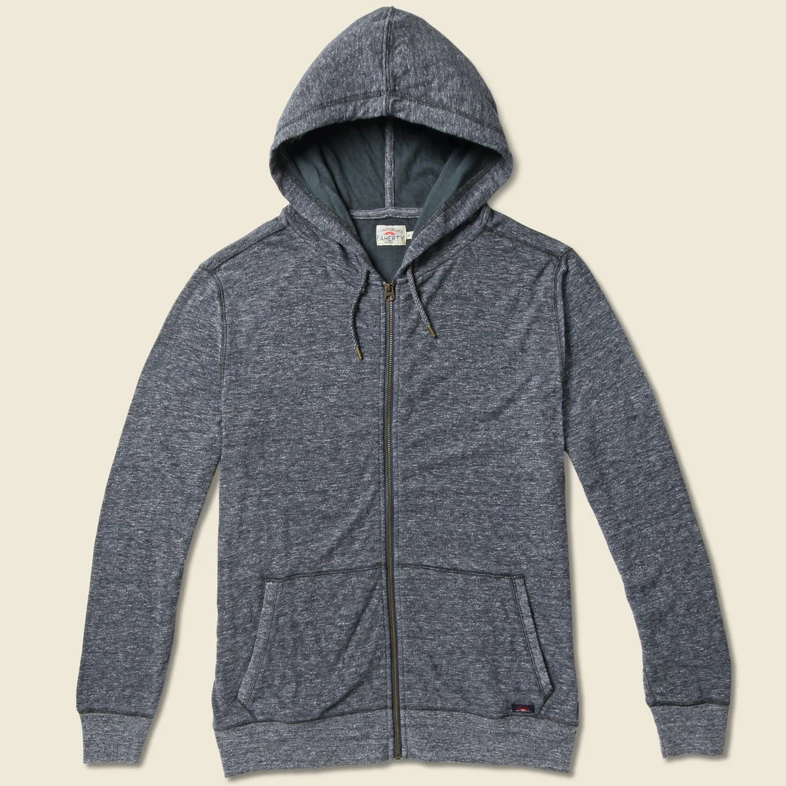 Dual Knit Zip Hoodie - Washed Black