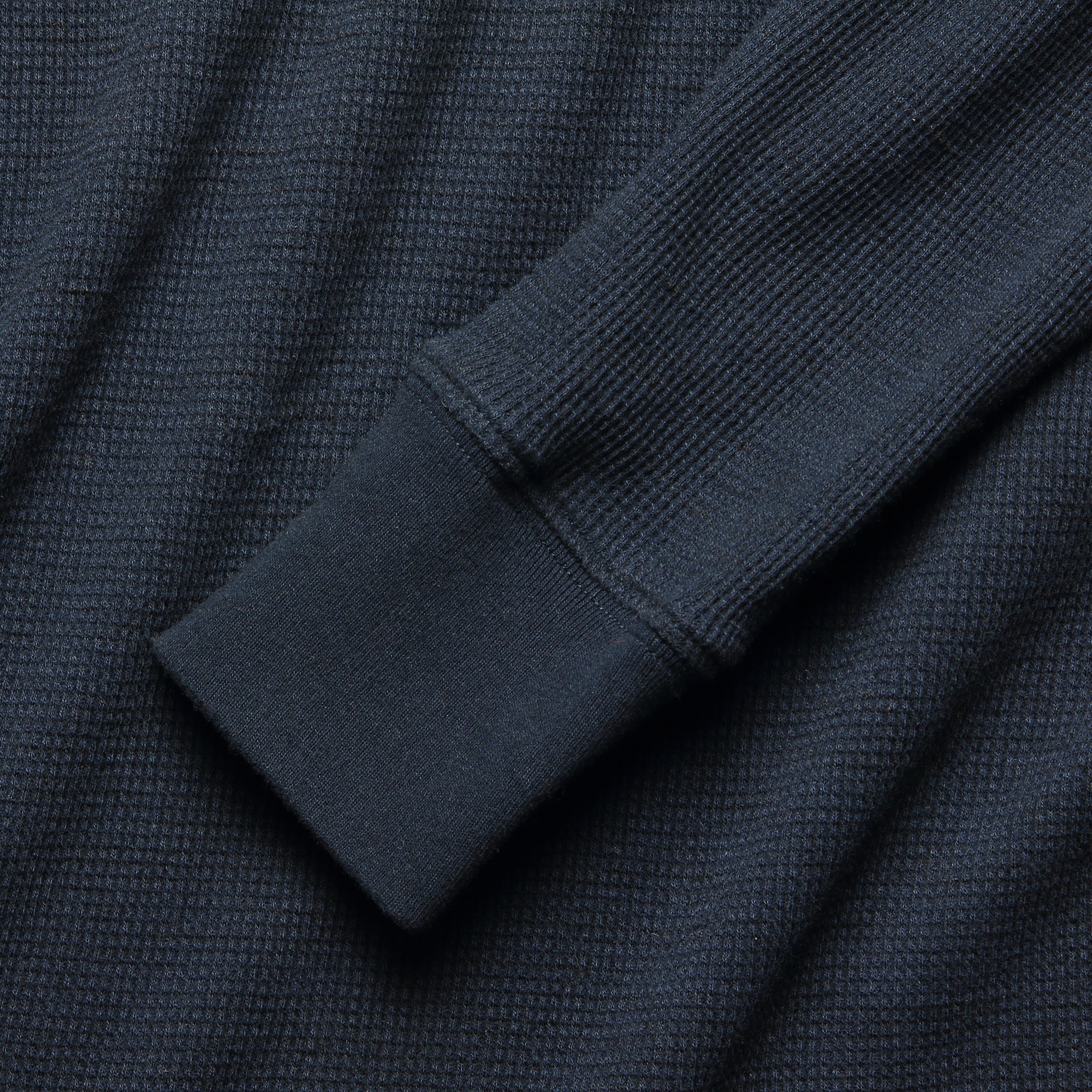 Essential Waffle Crewneck - Navy - Image 2