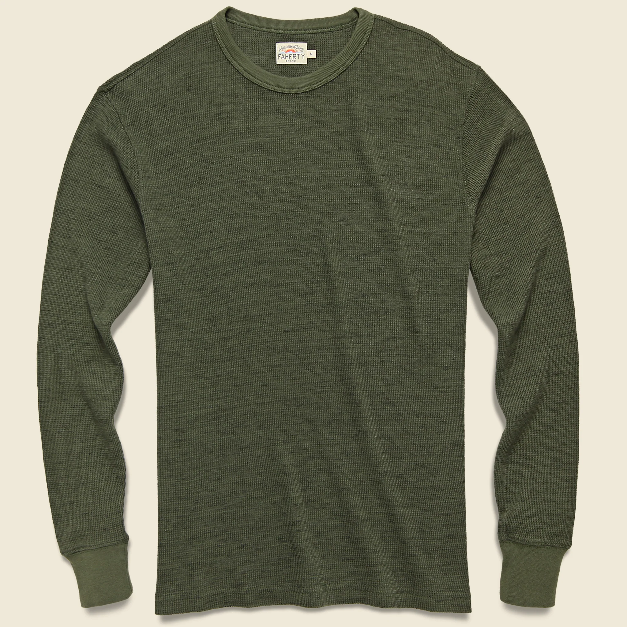 Essential Waffle Crewneck - Olive
