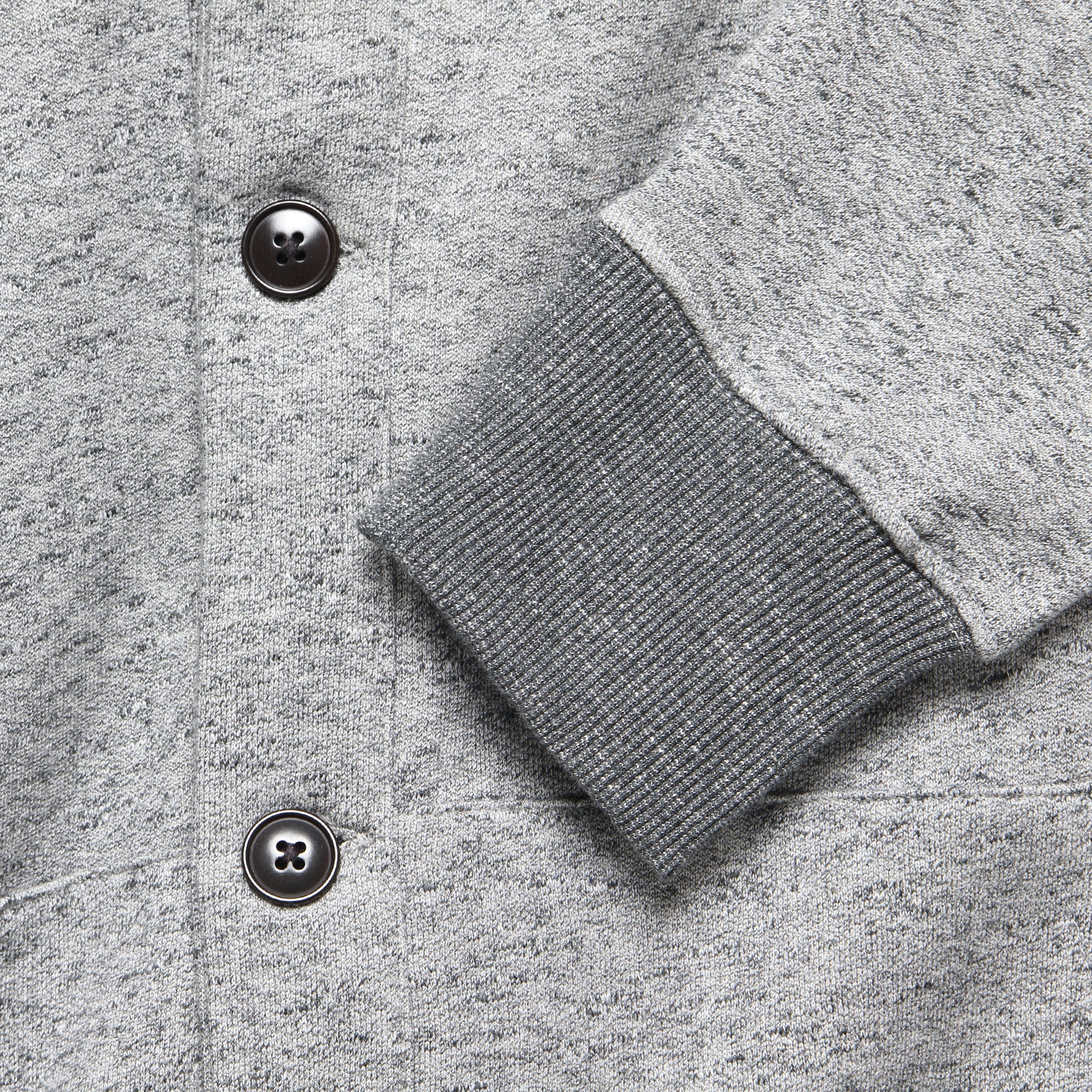 Heritage Fleece Cardigan - Heather Grey - Image 3