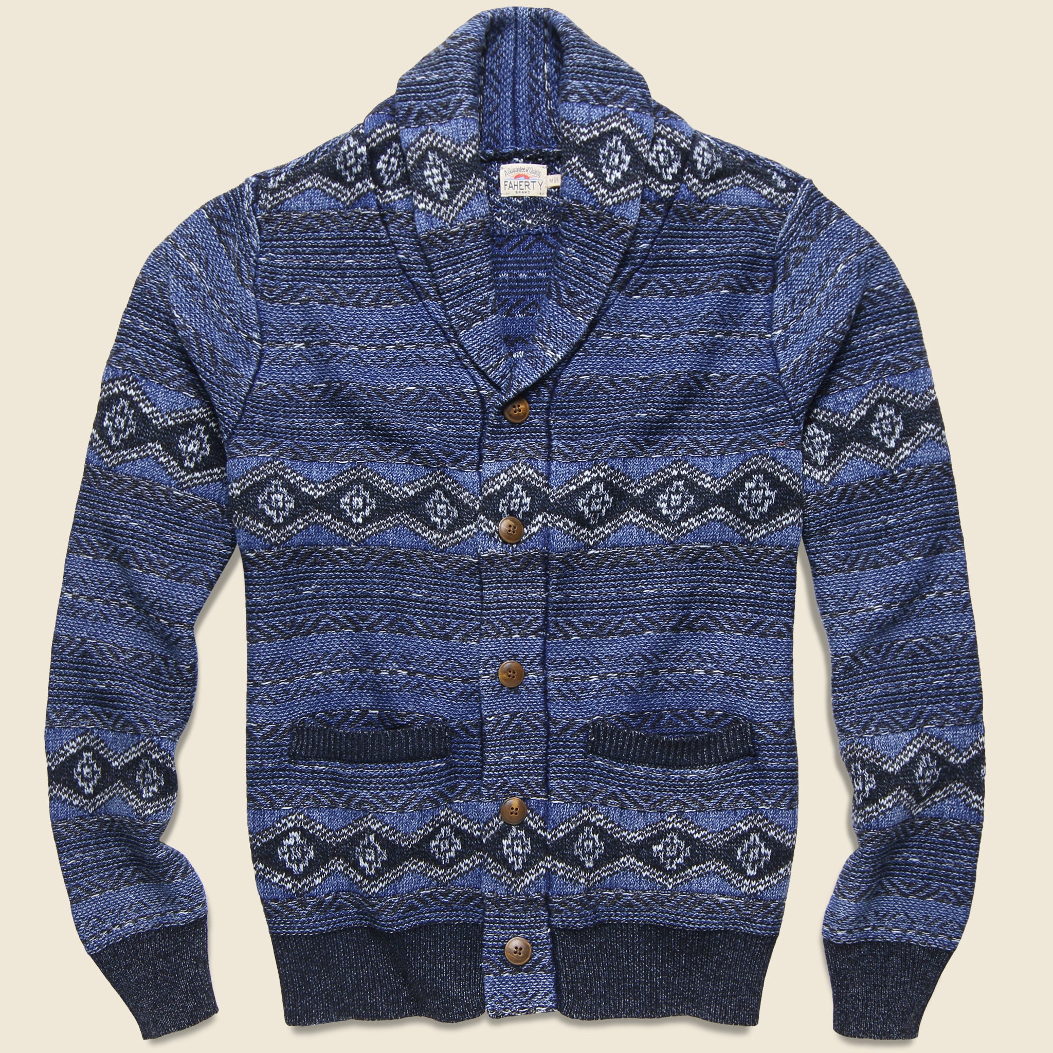 Indigo Shore Cardigan - Mixed Indigo