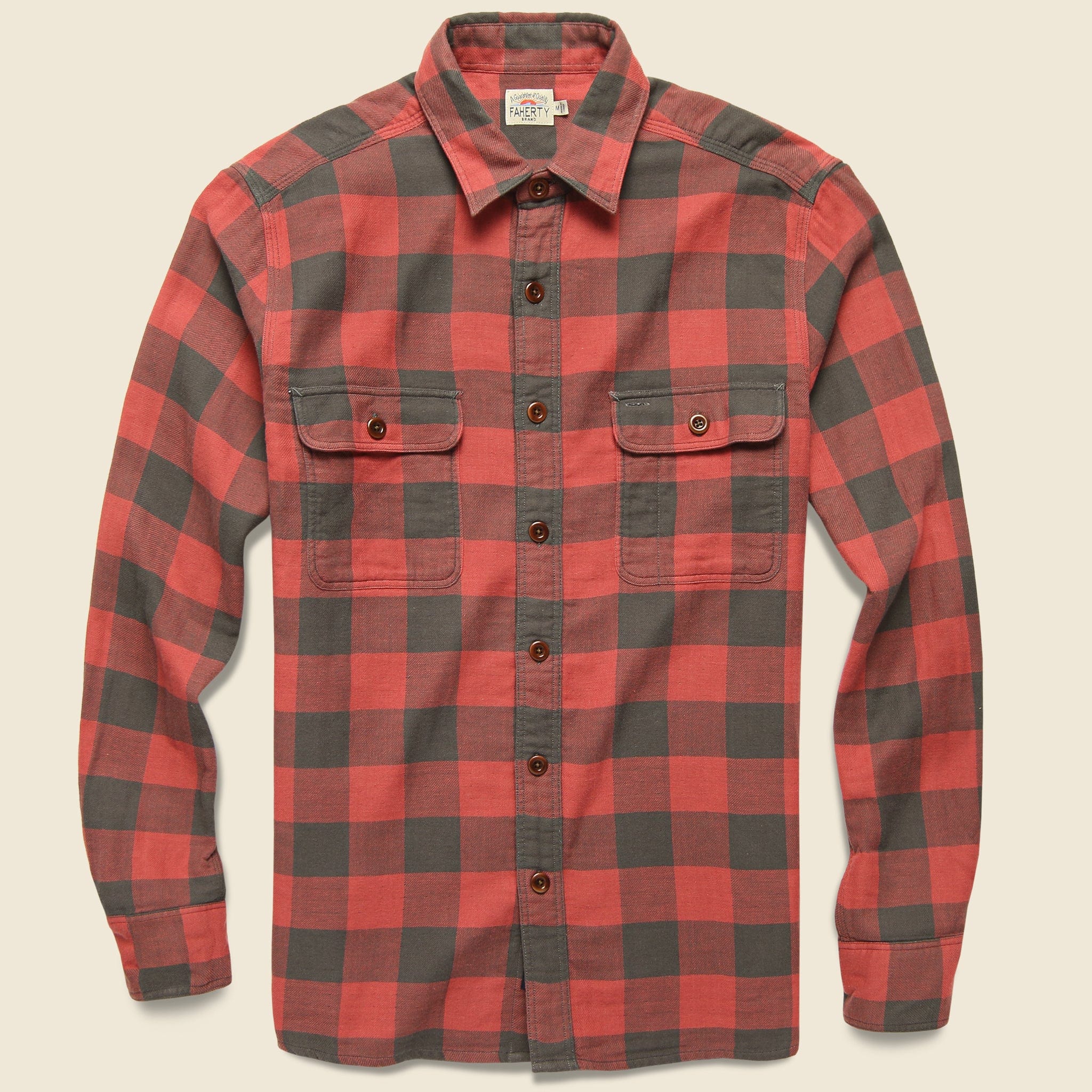 The Buffalo Workshirt - Vintage Red Charcoal