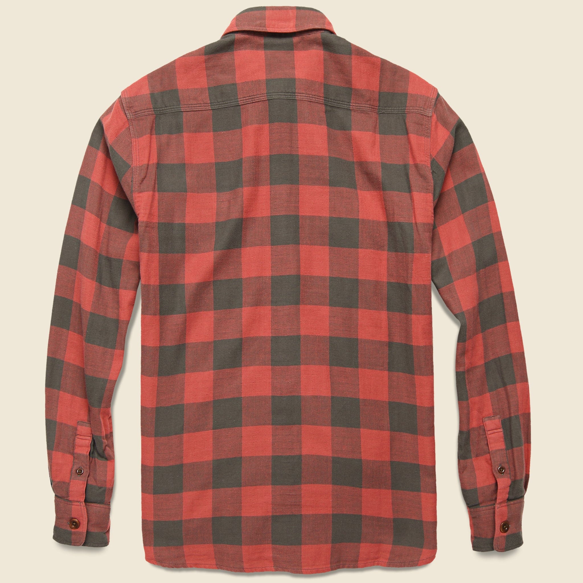 The Buffalo Workshirt - Vintage Red Charcoal - Image 2