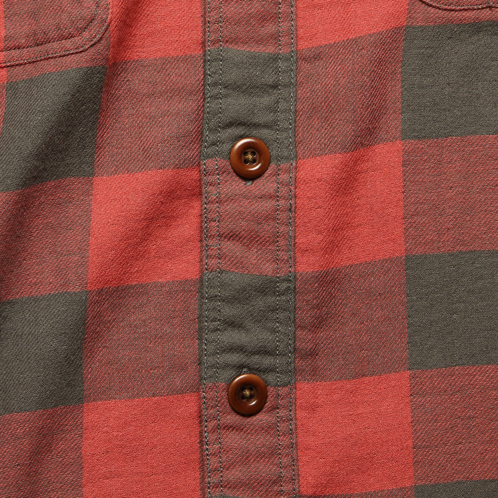 The Buffalo Workshirt - Vintage Red Charcoal - Image 3
