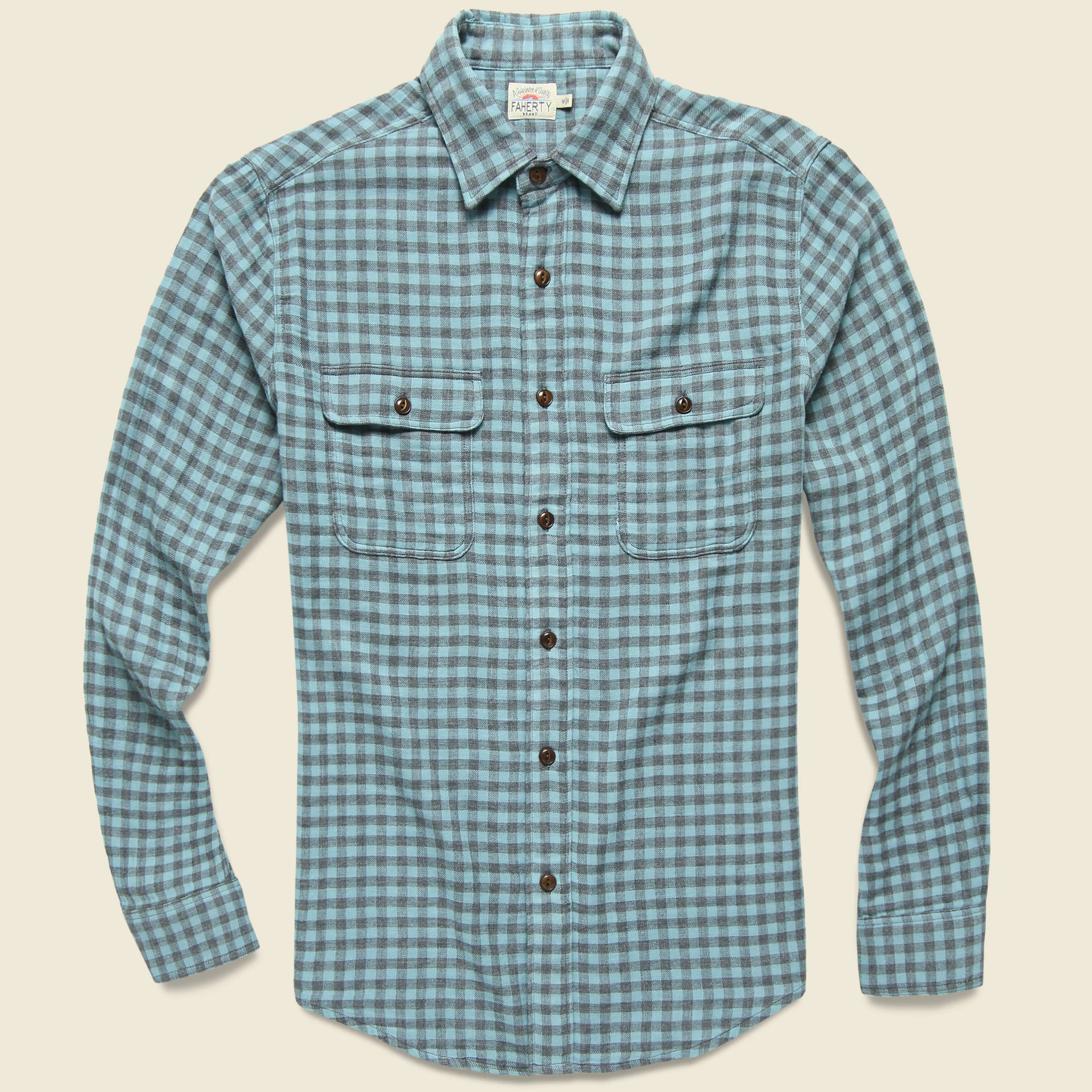 Doublecloth Belmar Shirt - Teal Buffalo Check