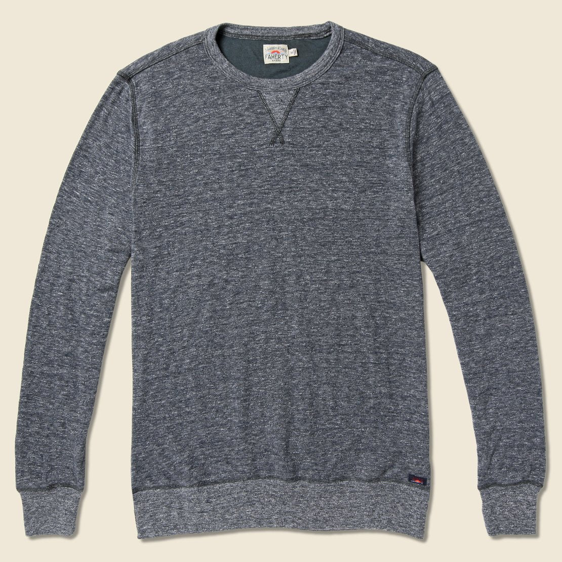 Dual Knit Crew Sweatshirt - Washed Black