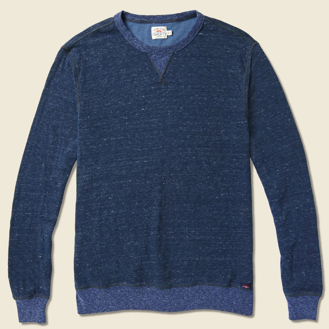 Dual Knit Crew Sweatshirt - Navy
