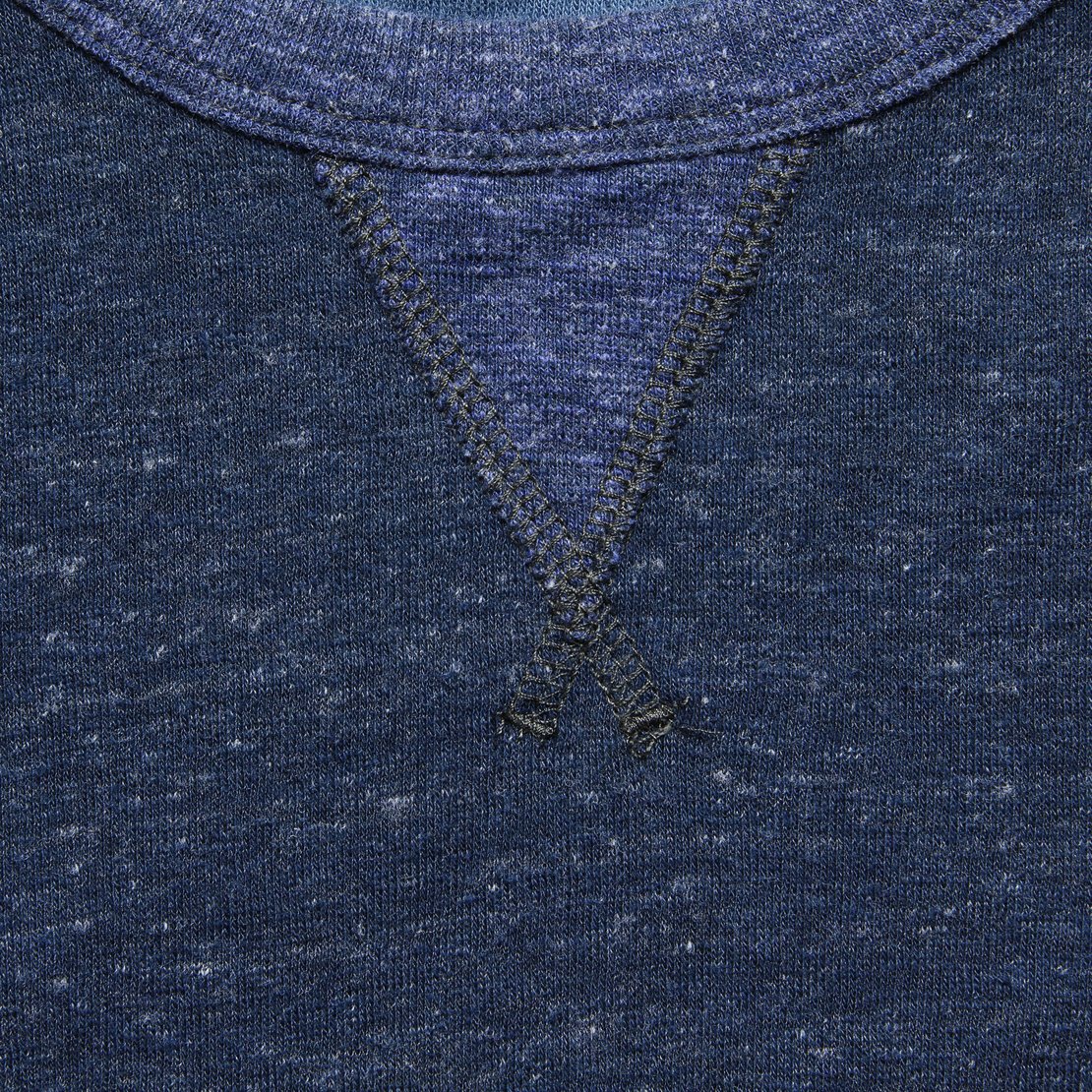 Dual Knit Crew Sweatshirt - Navy - Image 2