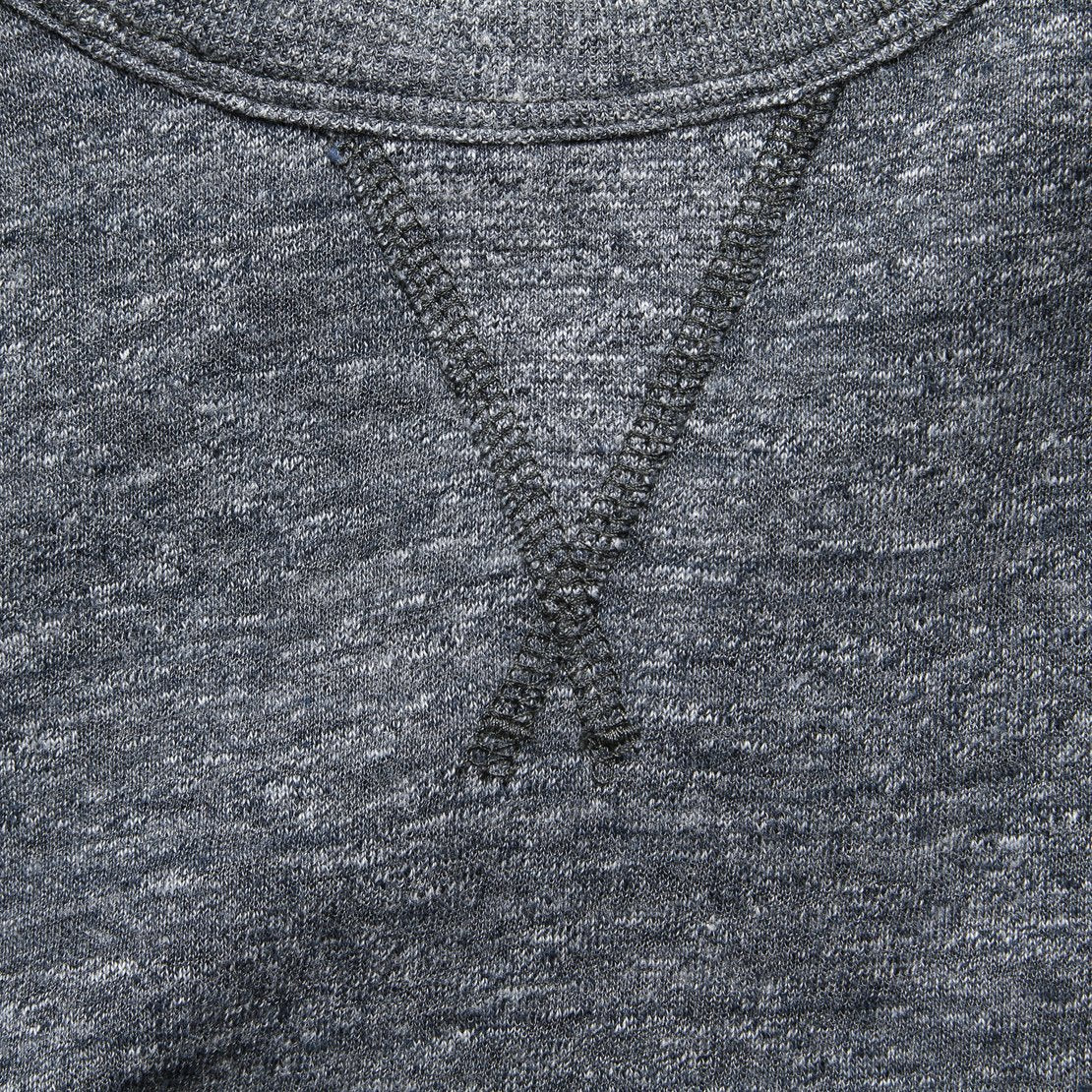 Dual Knit Crew Sweatshirt - Washed Black - Image 2