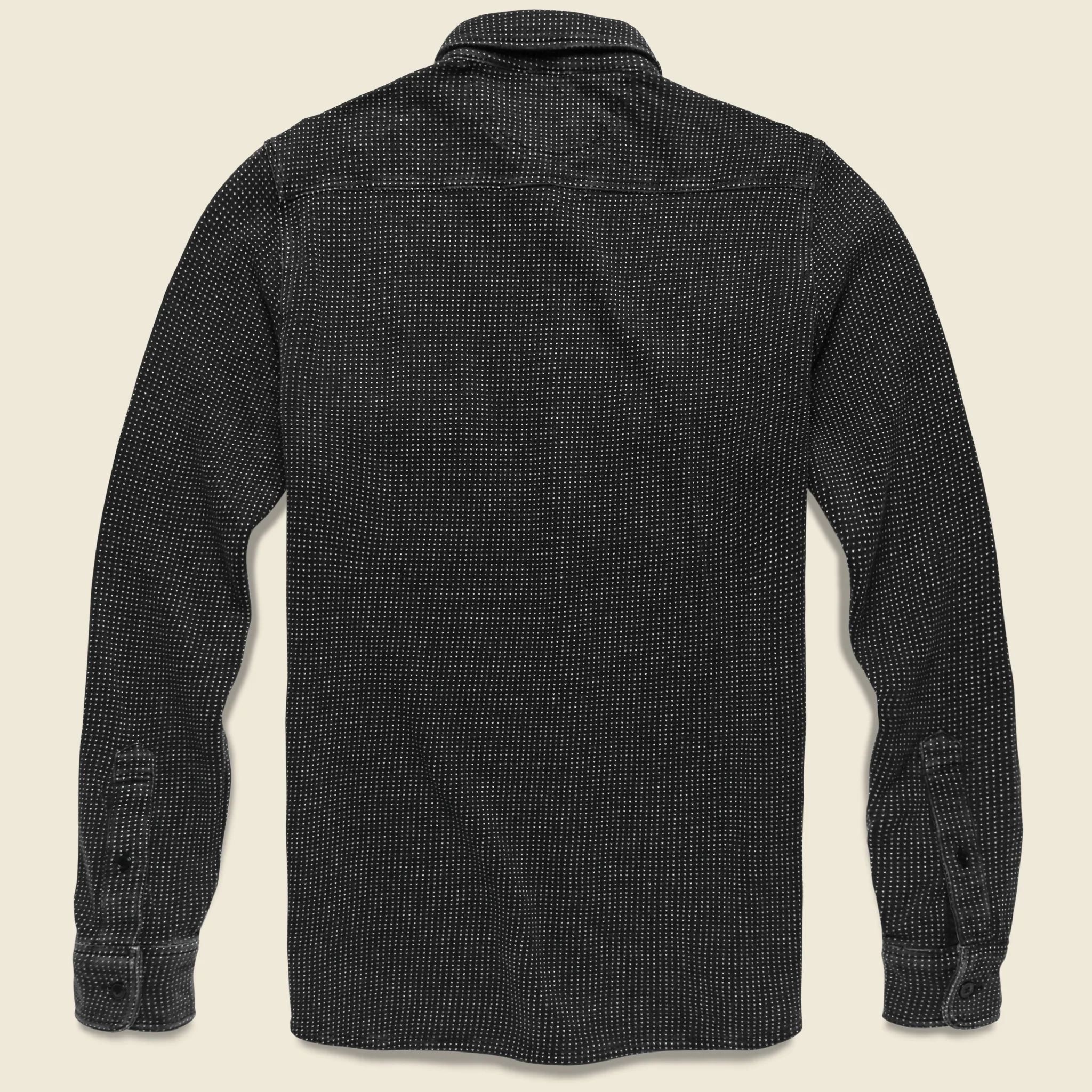 18 Year Wash Knit Dobby Workshirt - Black Indigo - Image 2