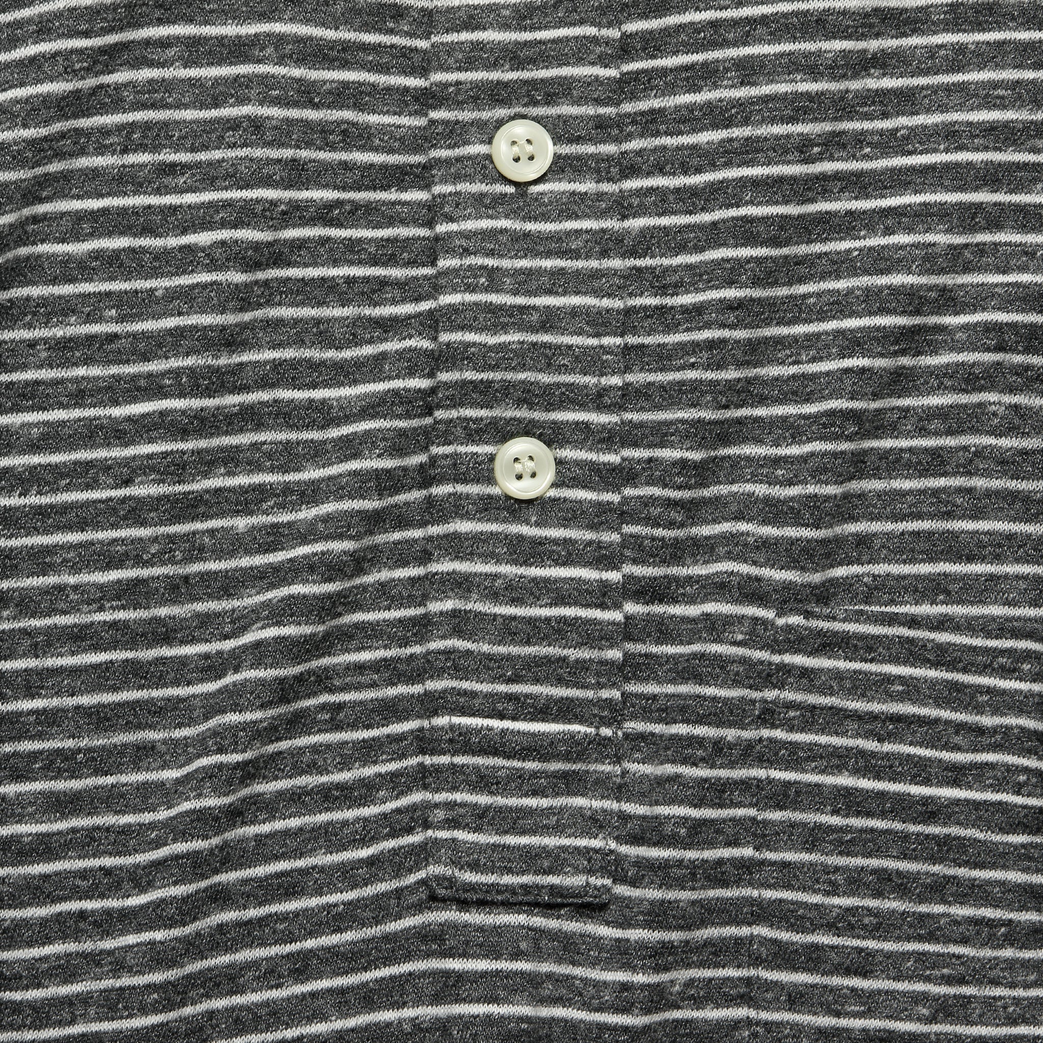 Luxe Heather Polo - Charcoal Grey Stripe - Image 2