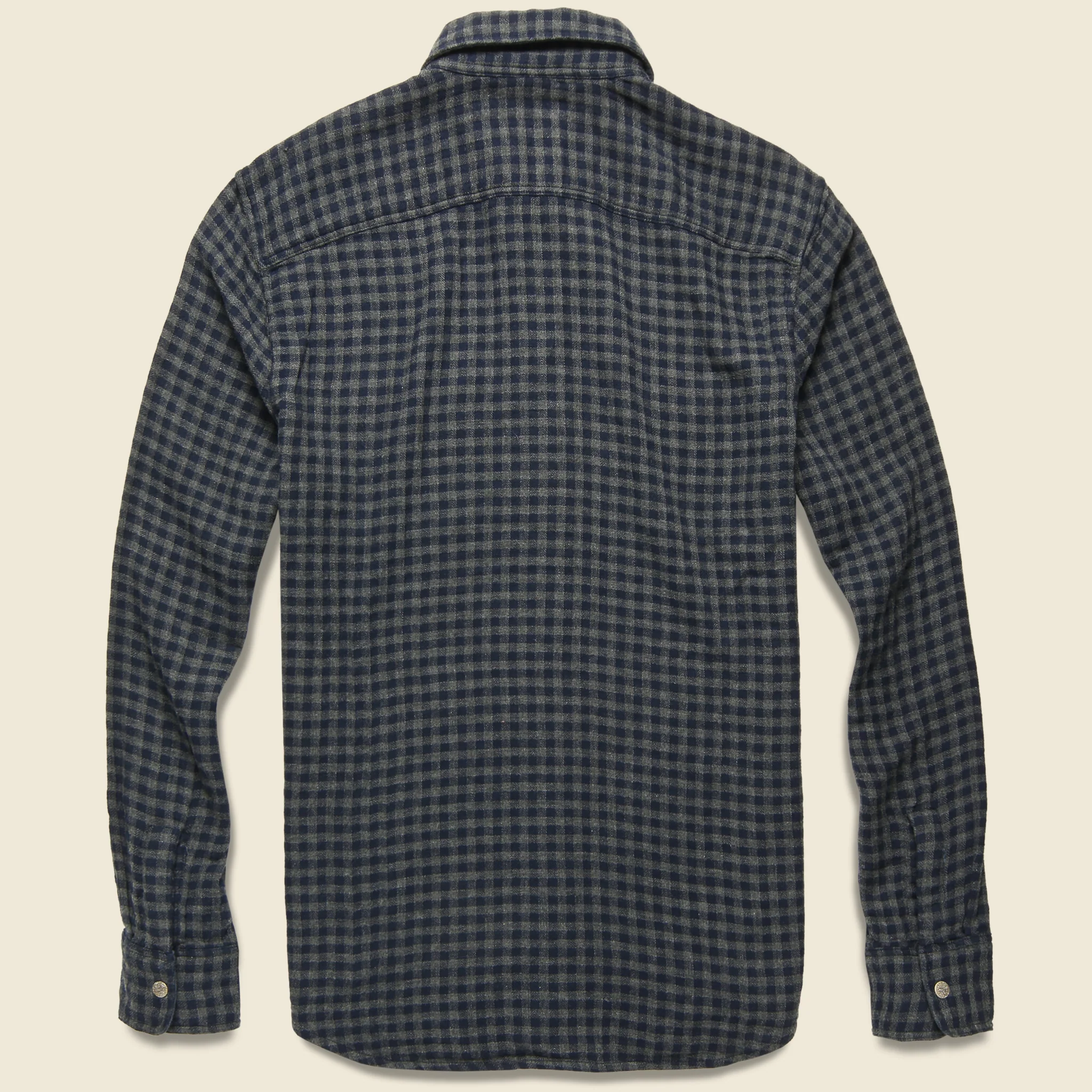 Belmar Workshirt - Charcoal Navy Check - Image 3