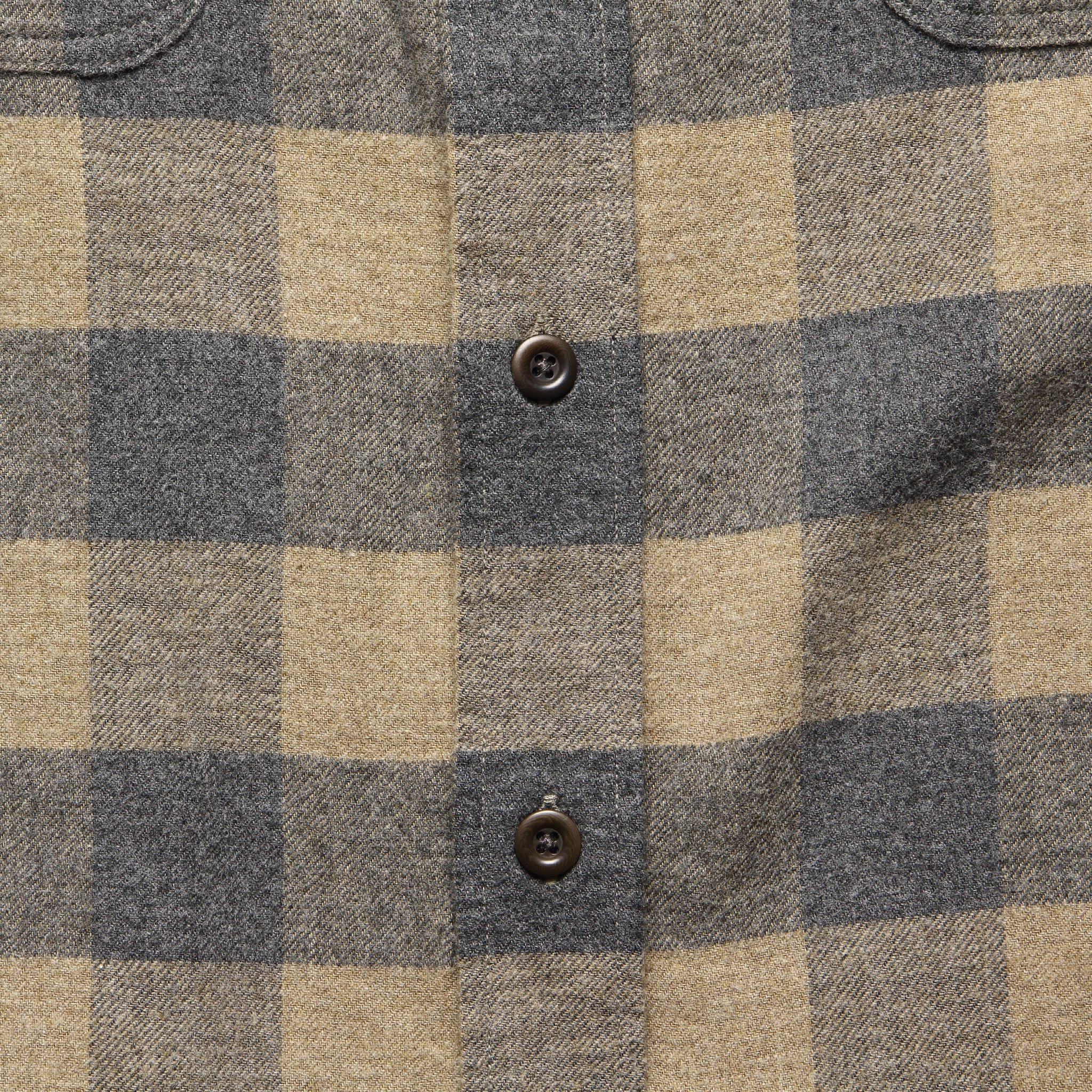 Brushed Alpine Flannel - Sand Charcoal Buffalo - Image 3