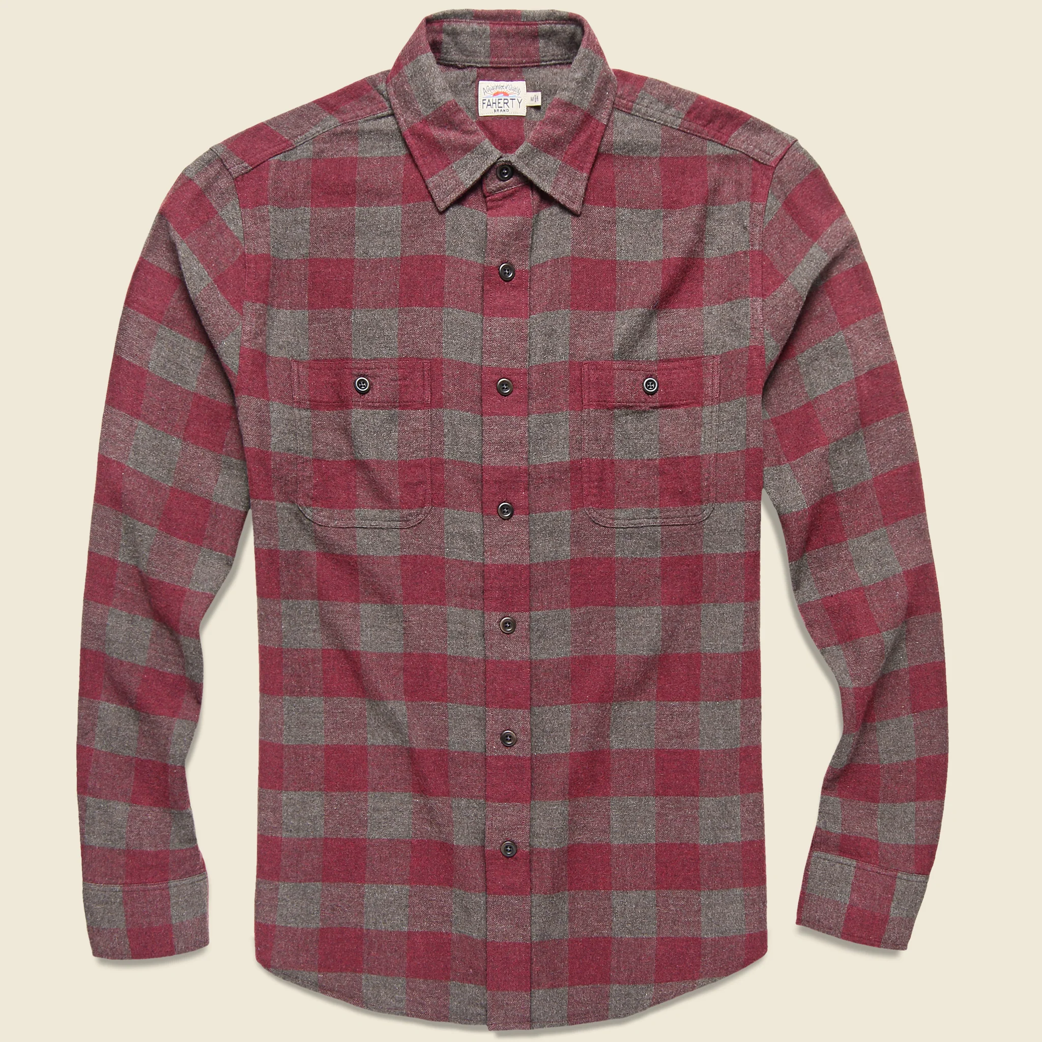 Brushed Alpine Flannel - Wine/Chestnut Buffalo