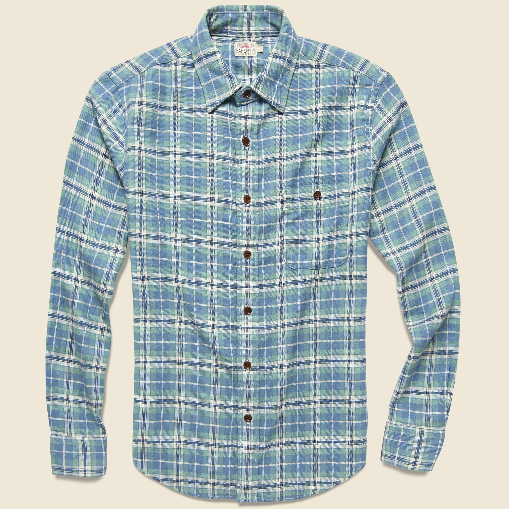 Stretch Seaview Shirt - Dusty Ocean Plaid