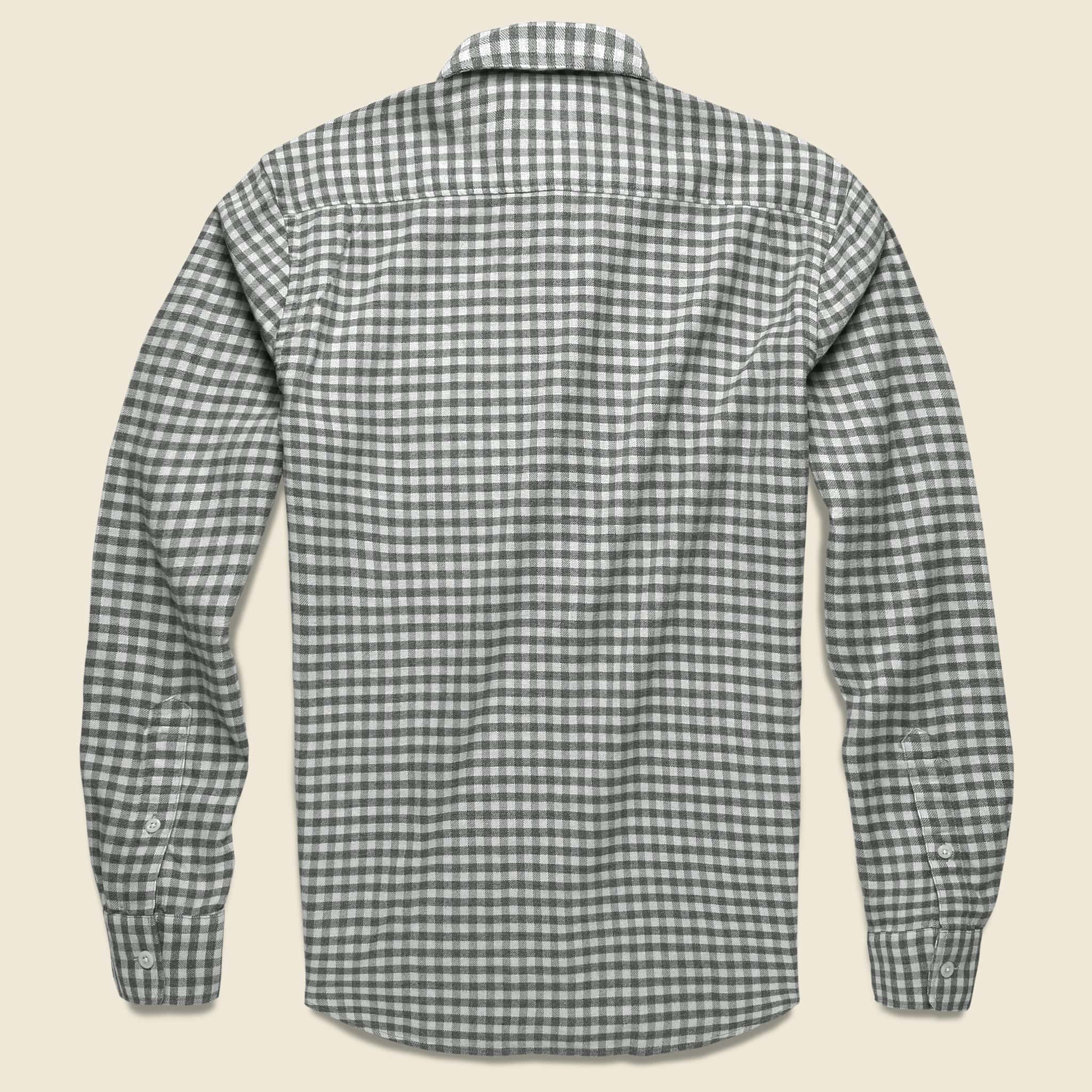 Stretch Seaview Flannel - Cream Charcoal Gingham - Image 2
