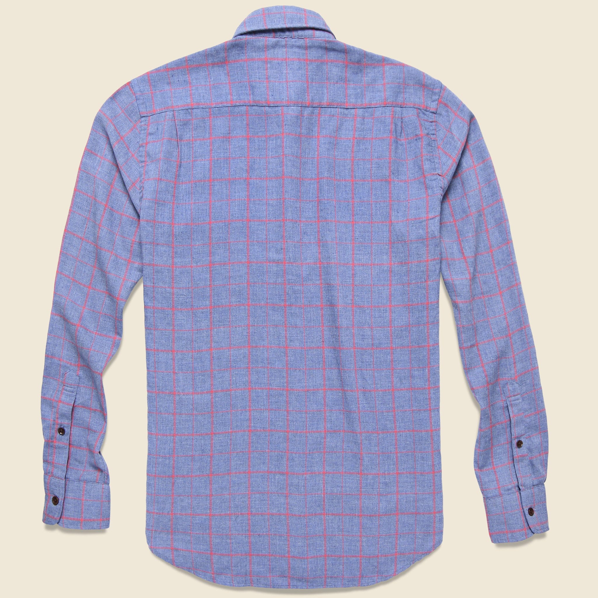 Windowpane Ventura Shirt - Blue Melange - Image 2