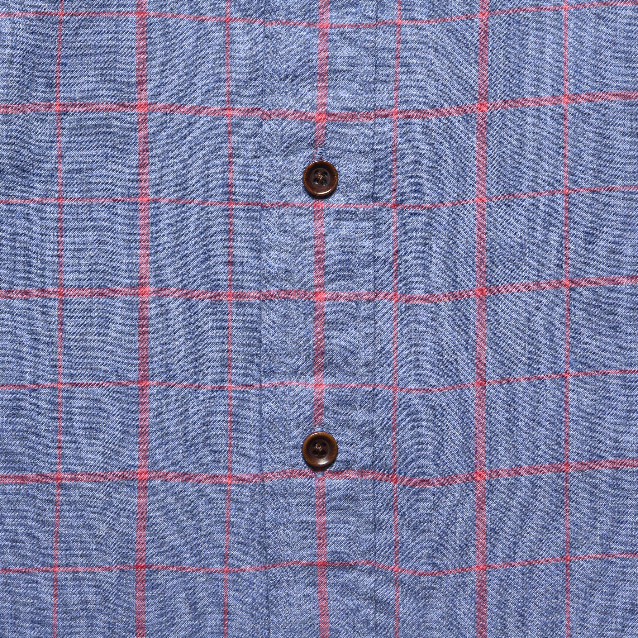 Windowpane Ventura Shirt - Blue Melange - Image 3