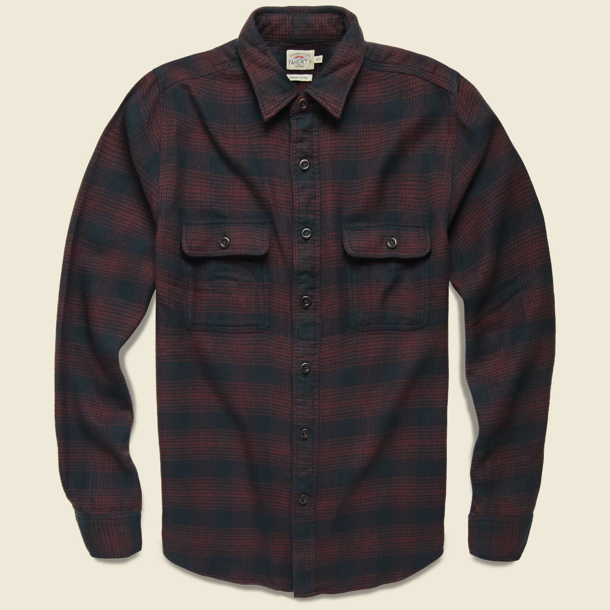Vintage Twill Flannel - Burgundy Shadow