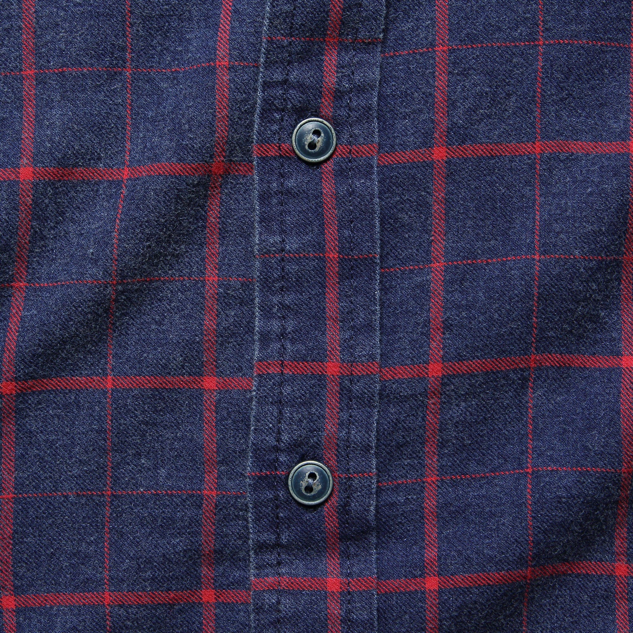 Windowpane Ventura Shirt - Indigo/Red - Image 3
