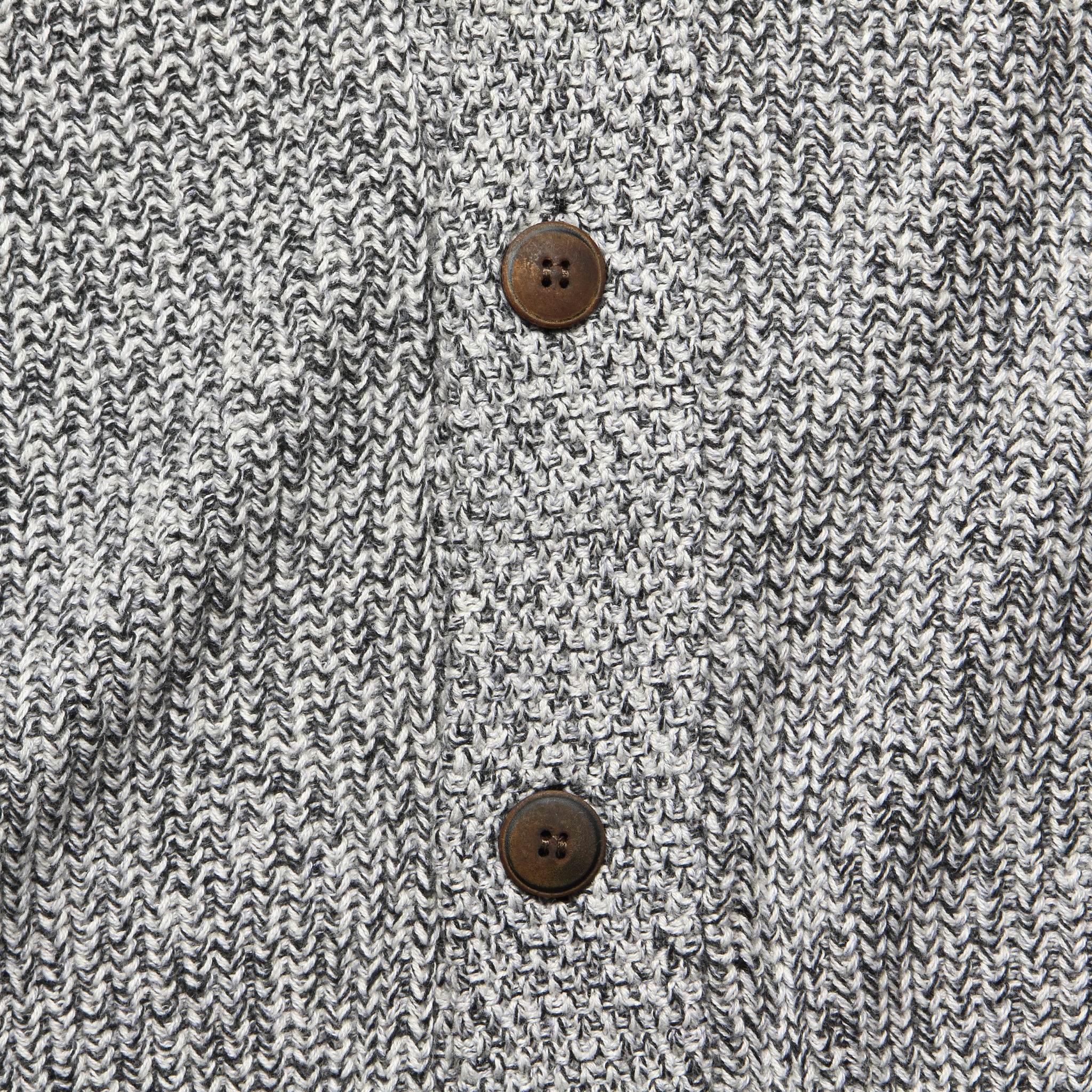Marled Cotton Cardigan - Light Grey - Image 3
