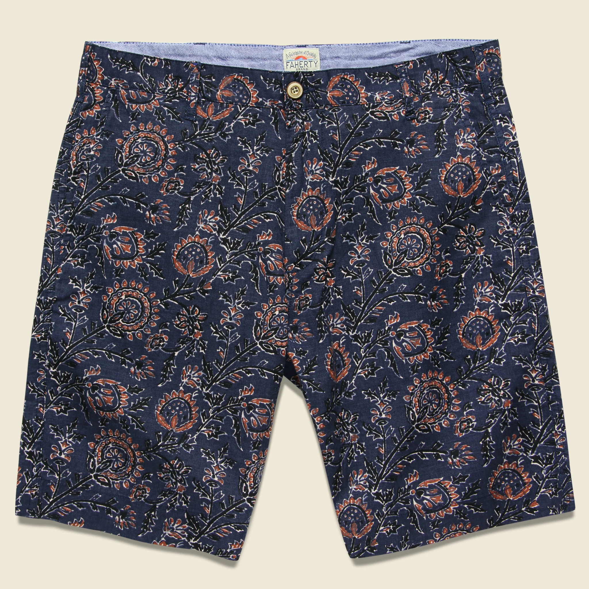 Printed Atoll Short - Indigo Floral