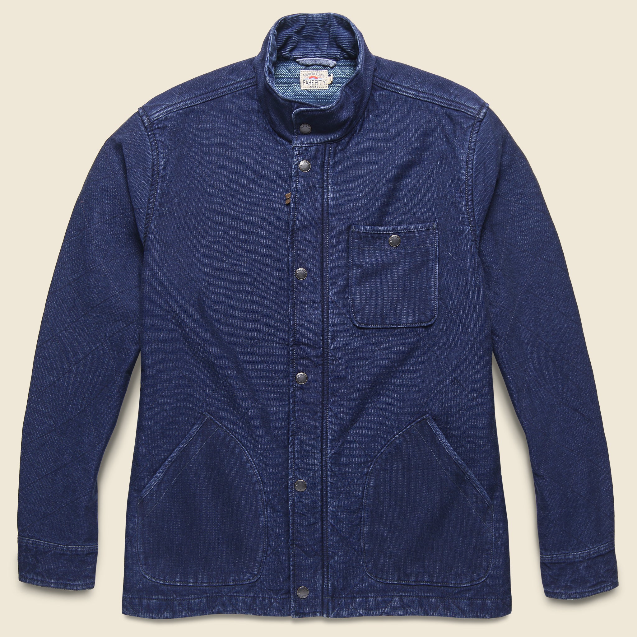 Quilted Barn Coat - Indigo