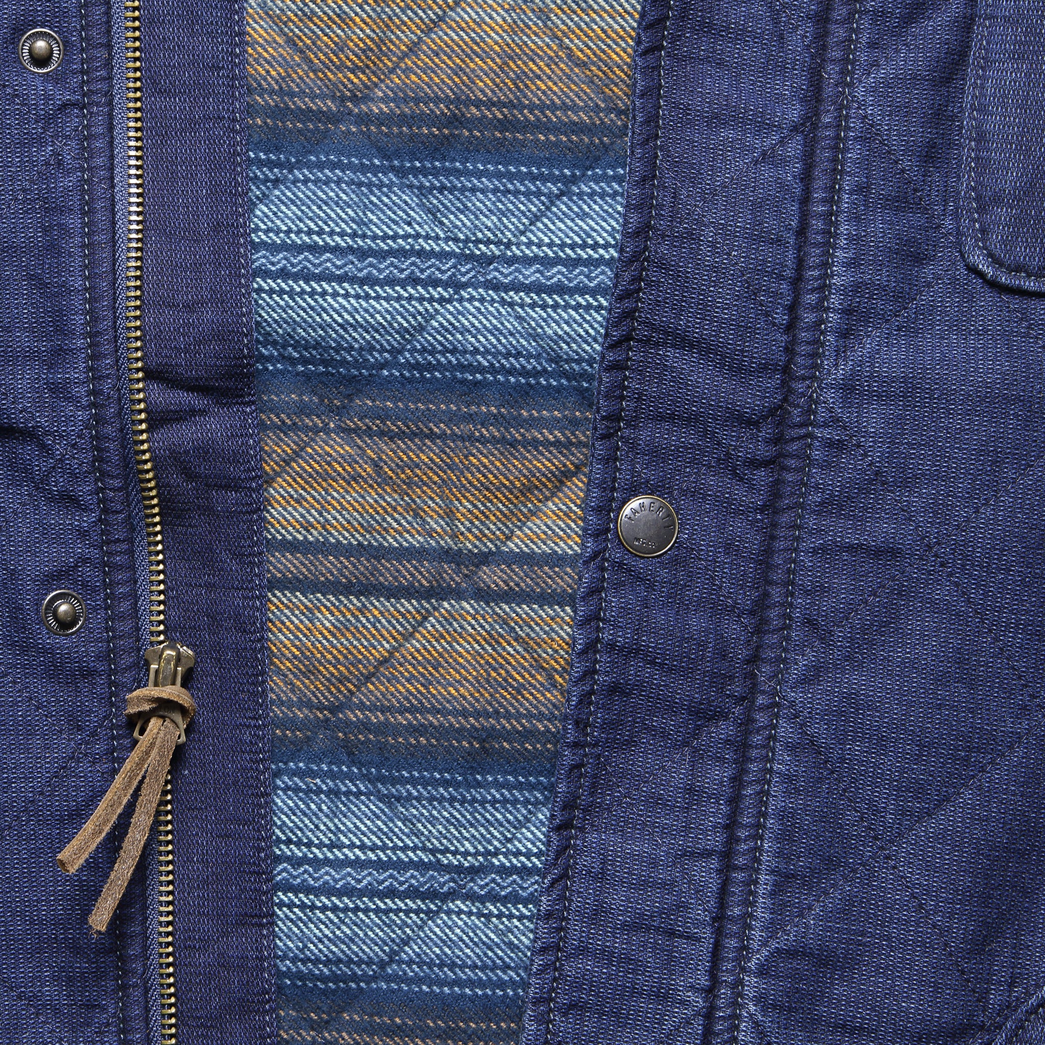 Quilted Barn Coat - Indigo - Image 4