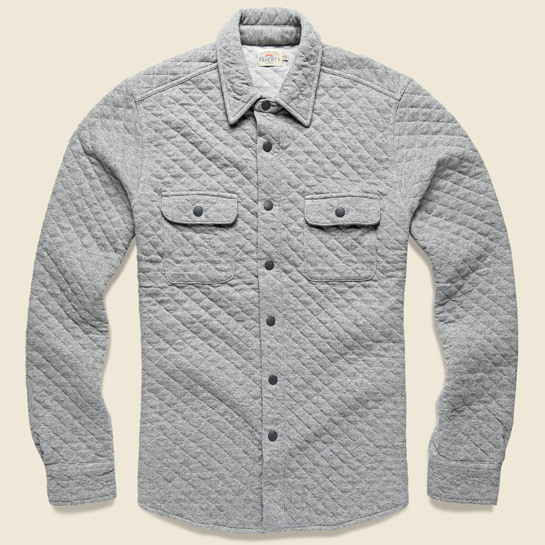 Quilted Belmar CPO Shirt Jacket - Grey Feeder Stripe