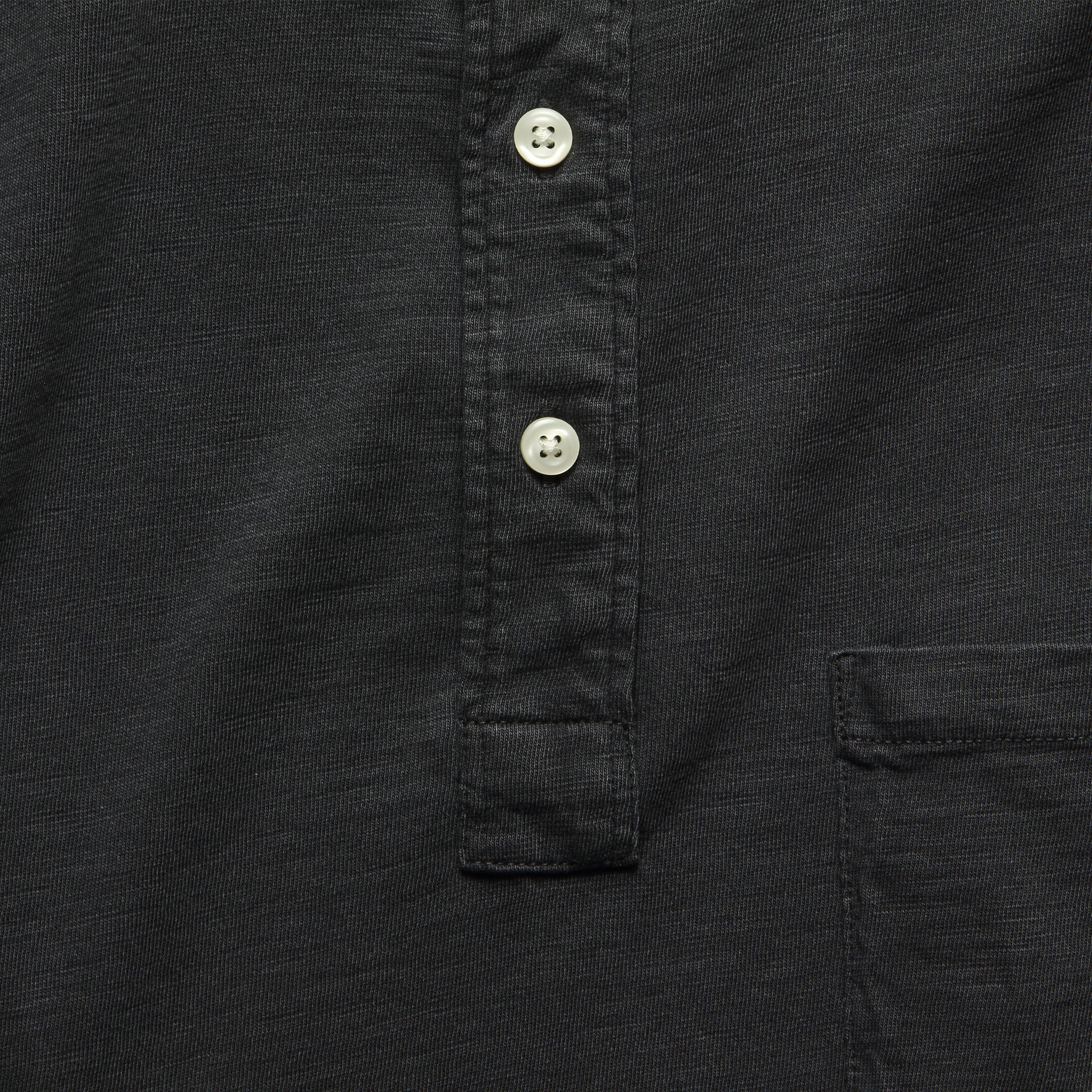 Garment Dyed Polo - Washed Black - Image 2