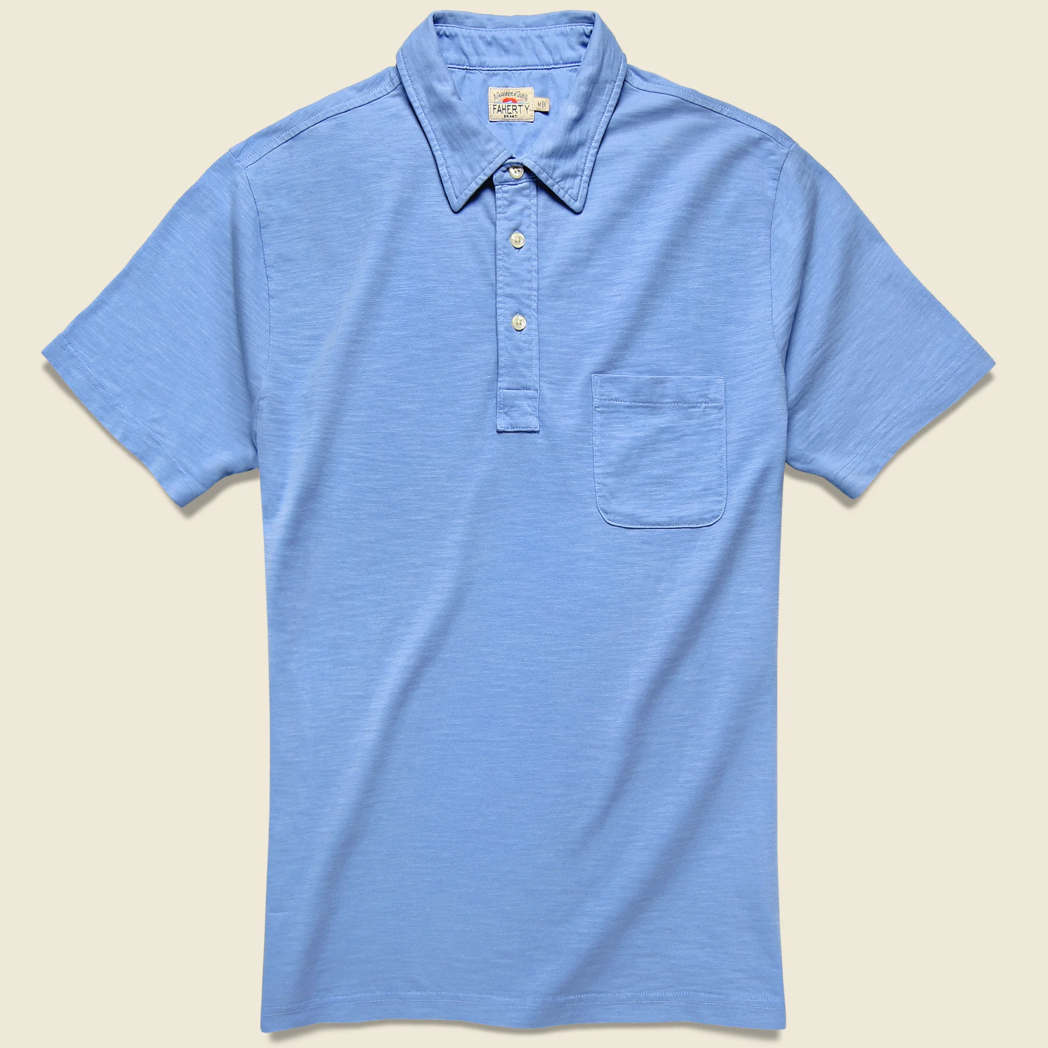 Garment Dyed Polo - Azure