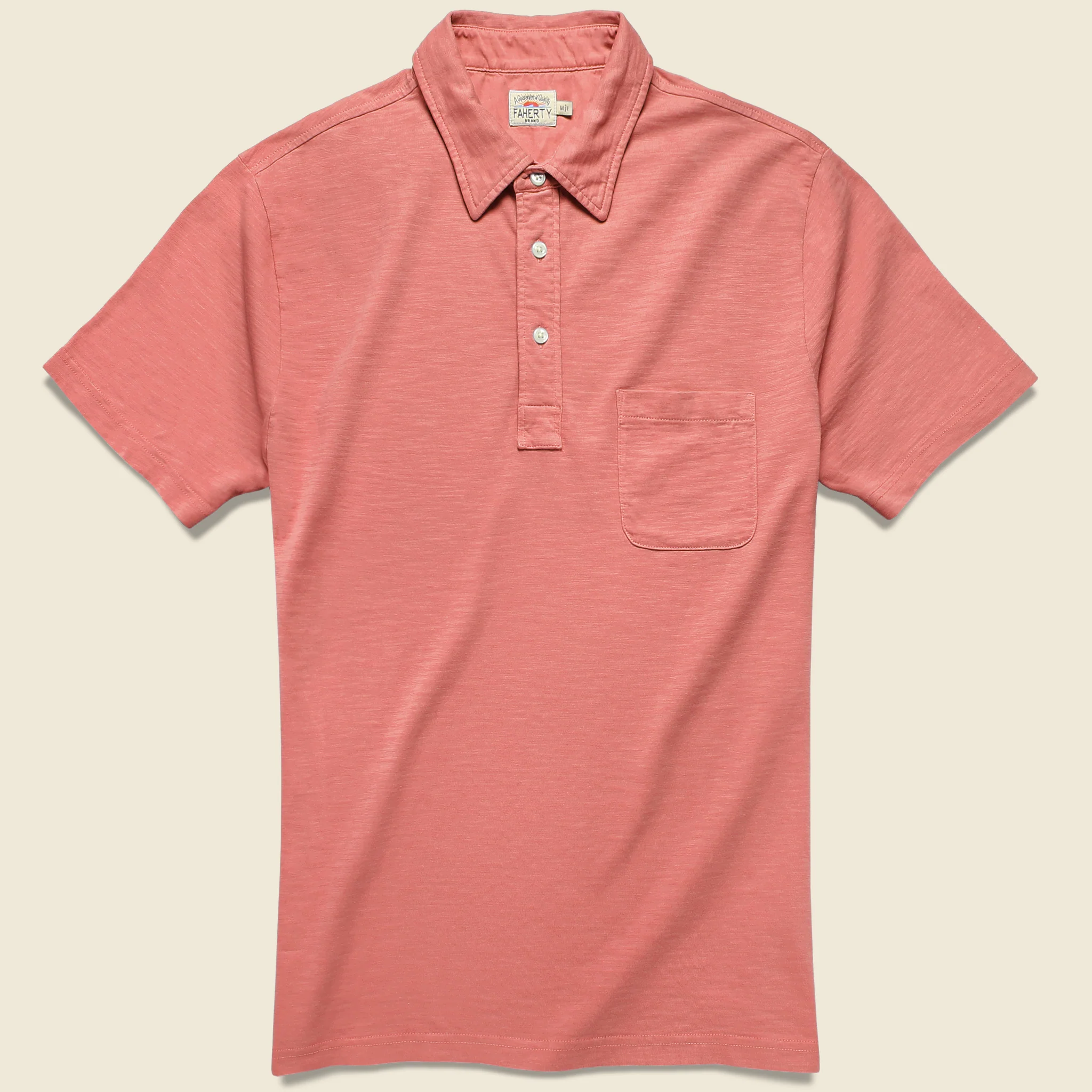 Garment Dyed Polo - New Red