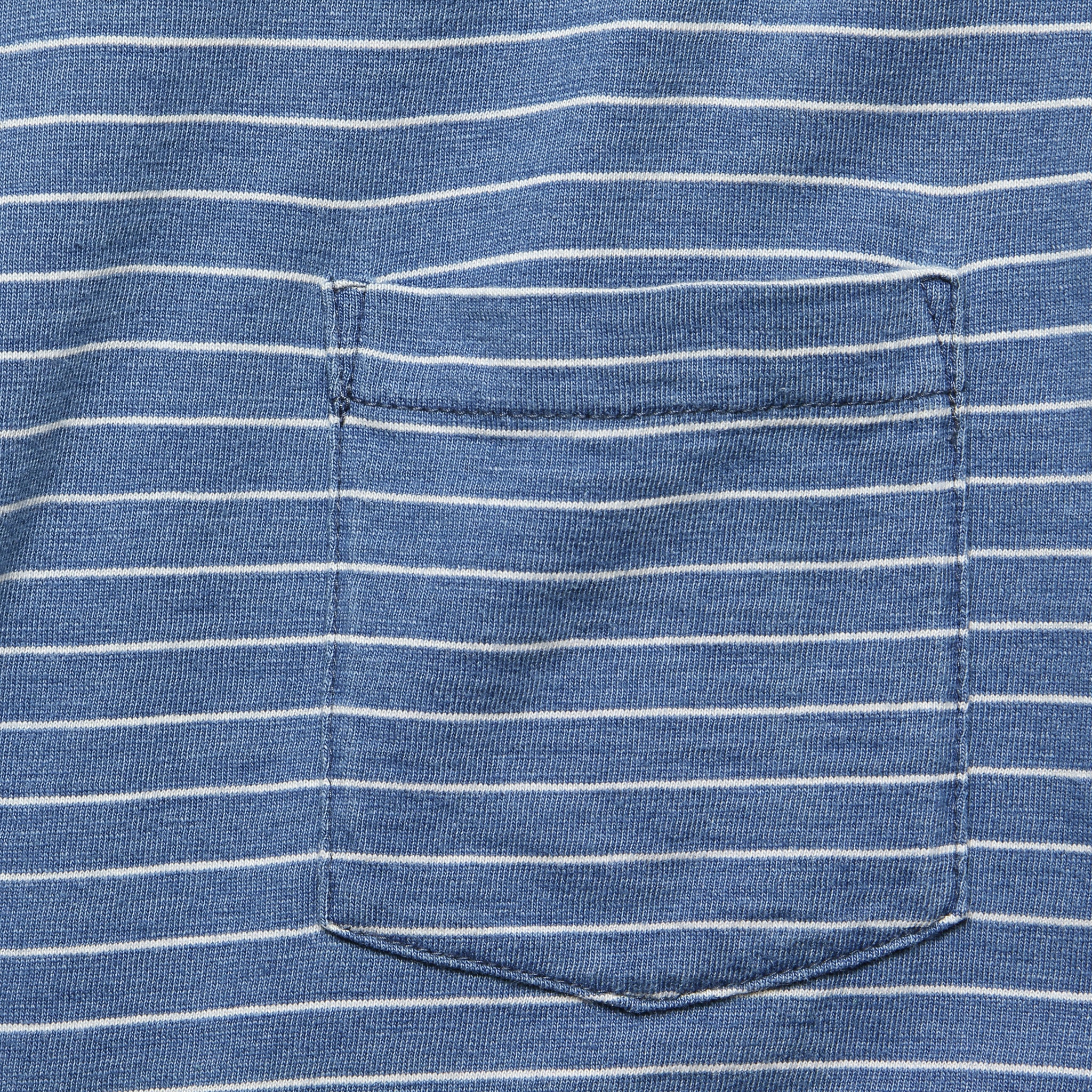 Indigo Pocket Tee - Medium Wash/White - Image 2