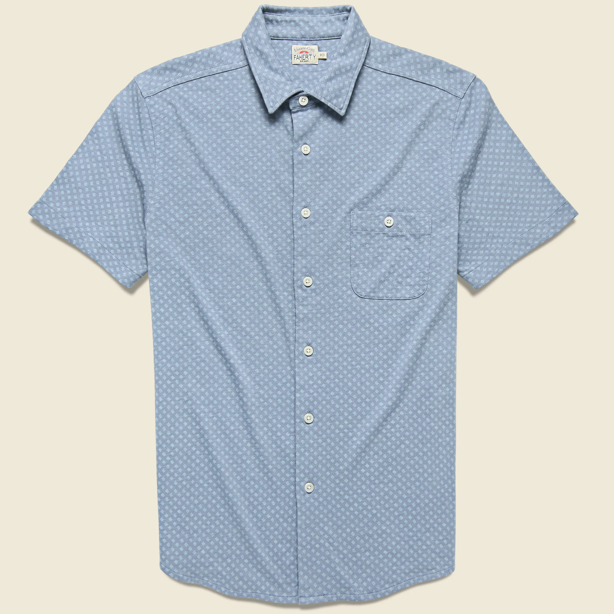 Knit Coast Shirt - Striped Diamond Print