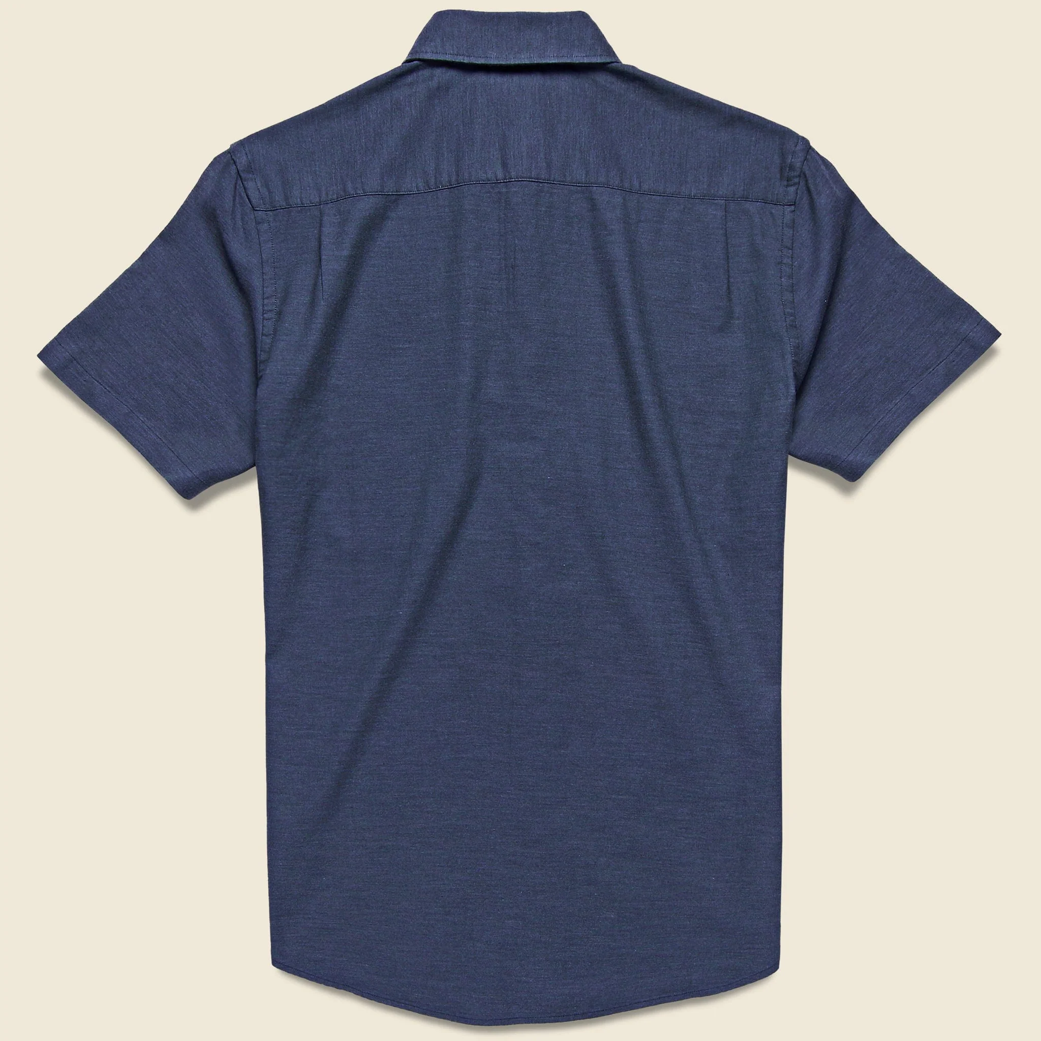 Stretch Oxford Shirt - Navy - Image 2