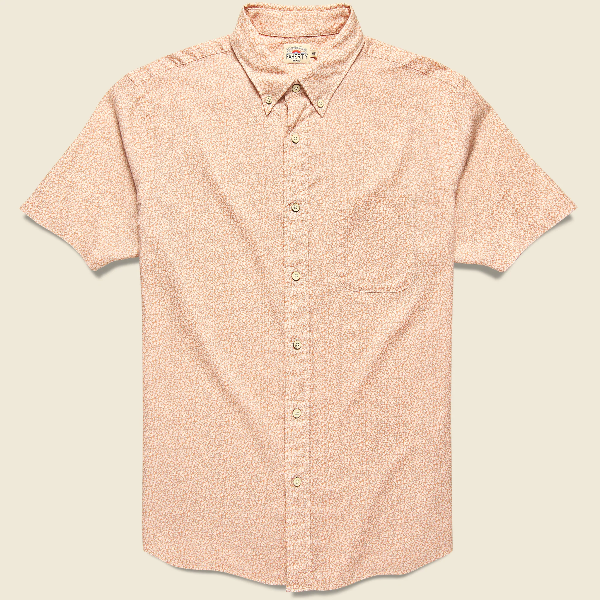 Playa Shirt - Faded Clay Leaf Print