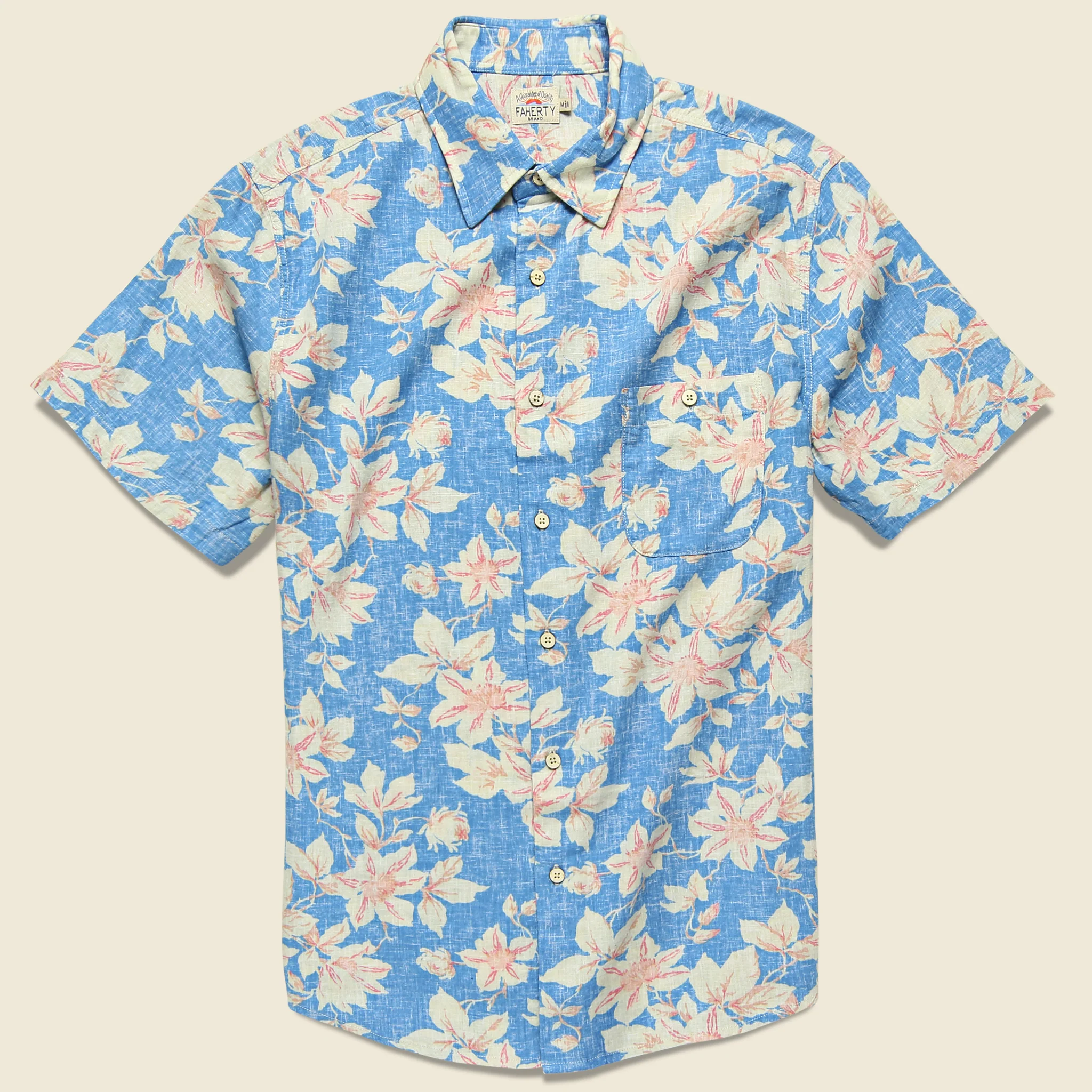 Faherty - S/S Reversible Print Coast Shirt, SS19