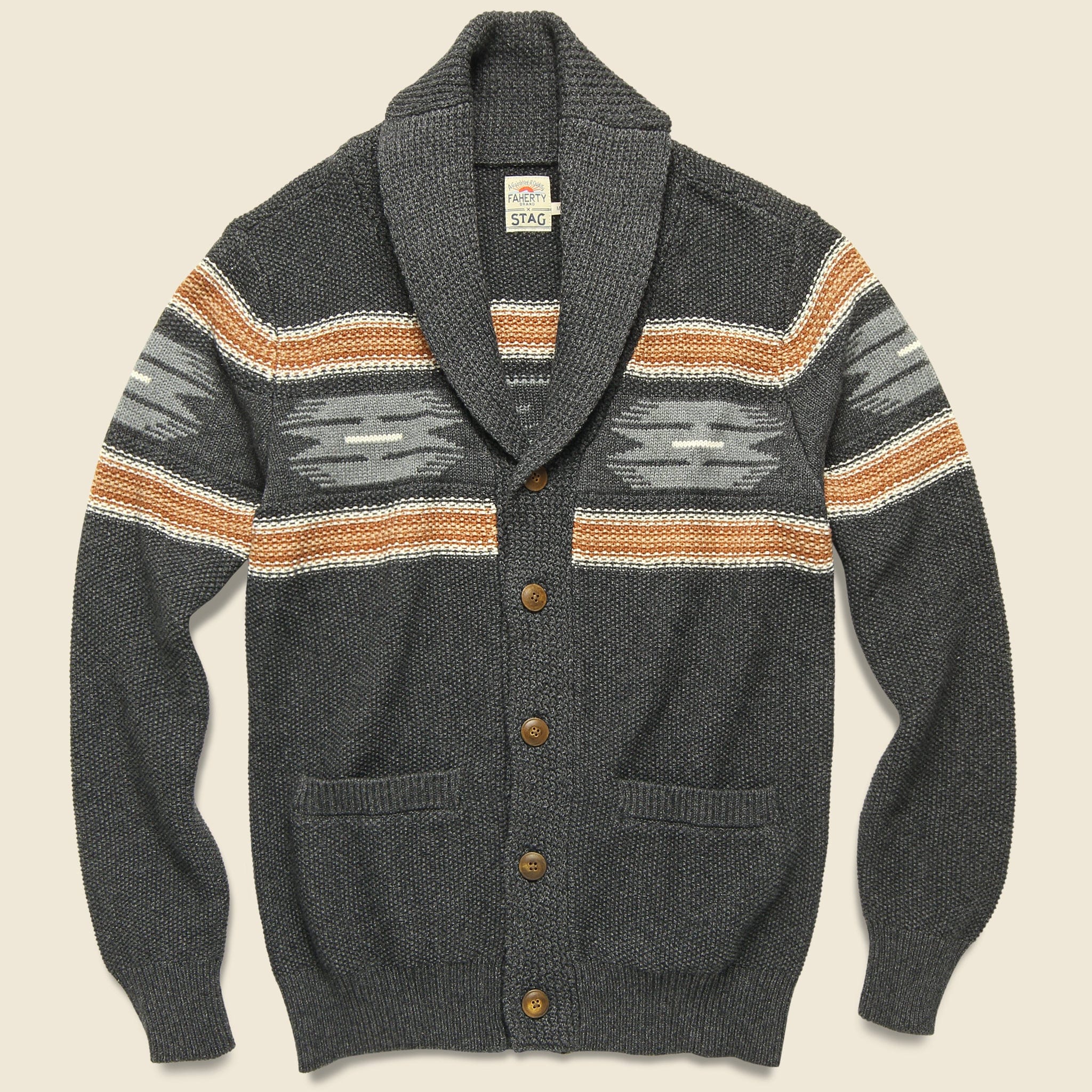 Shawl Collar Cardigan - Charcoal Eyegazer
