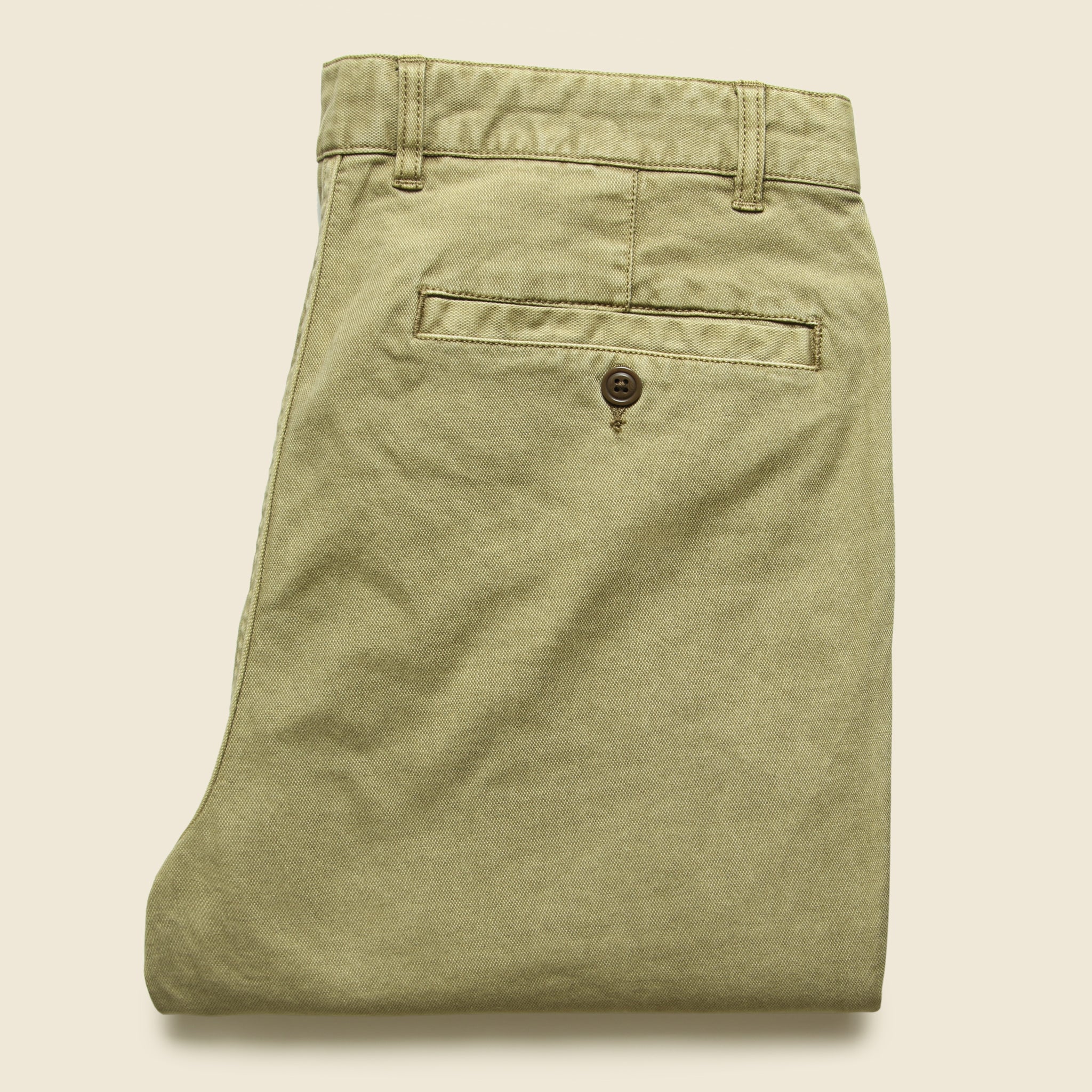 Comfort Canvas Trouser - Dusty Khaki