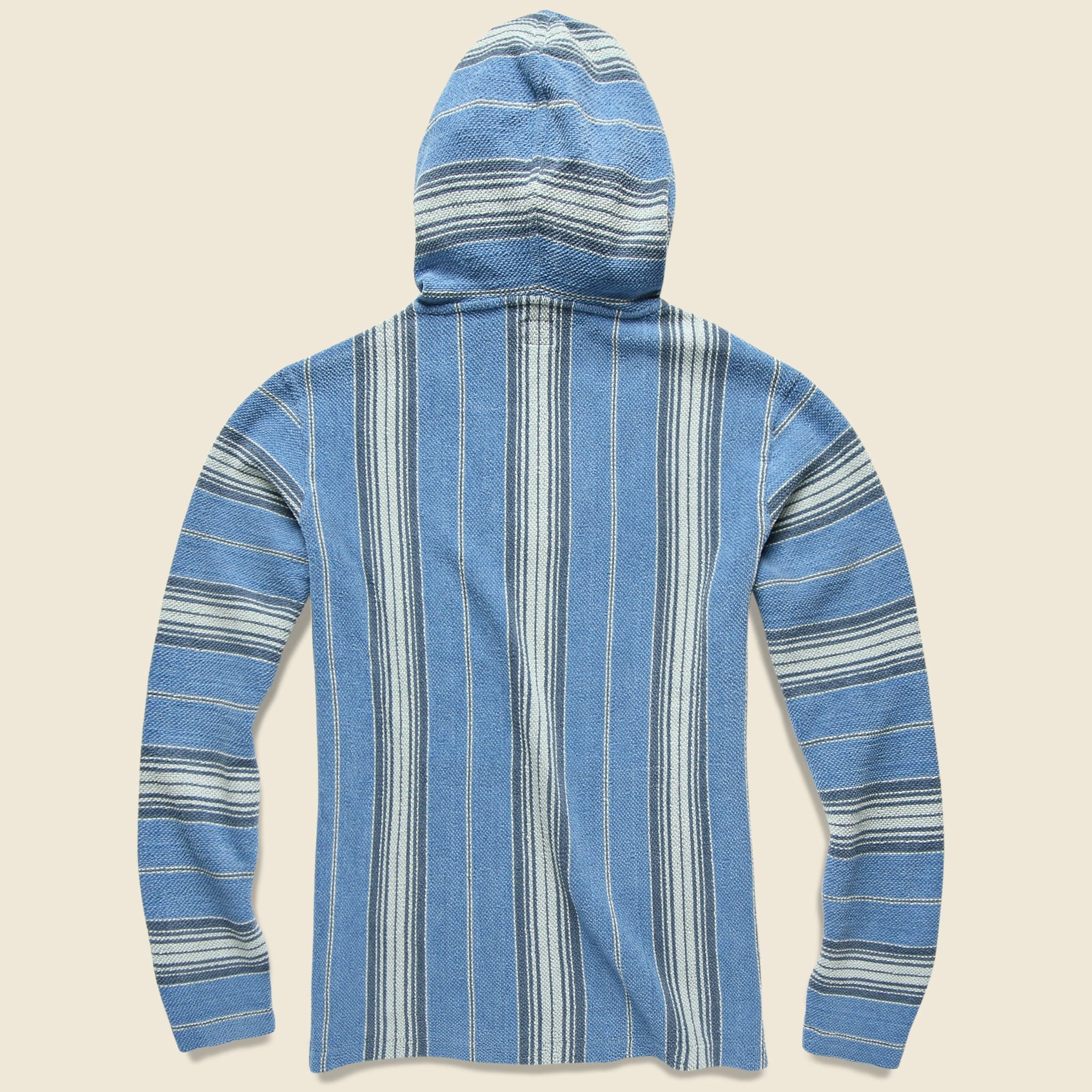 Terry Baja Poncho - Montauk Blue Serape - Image 2
