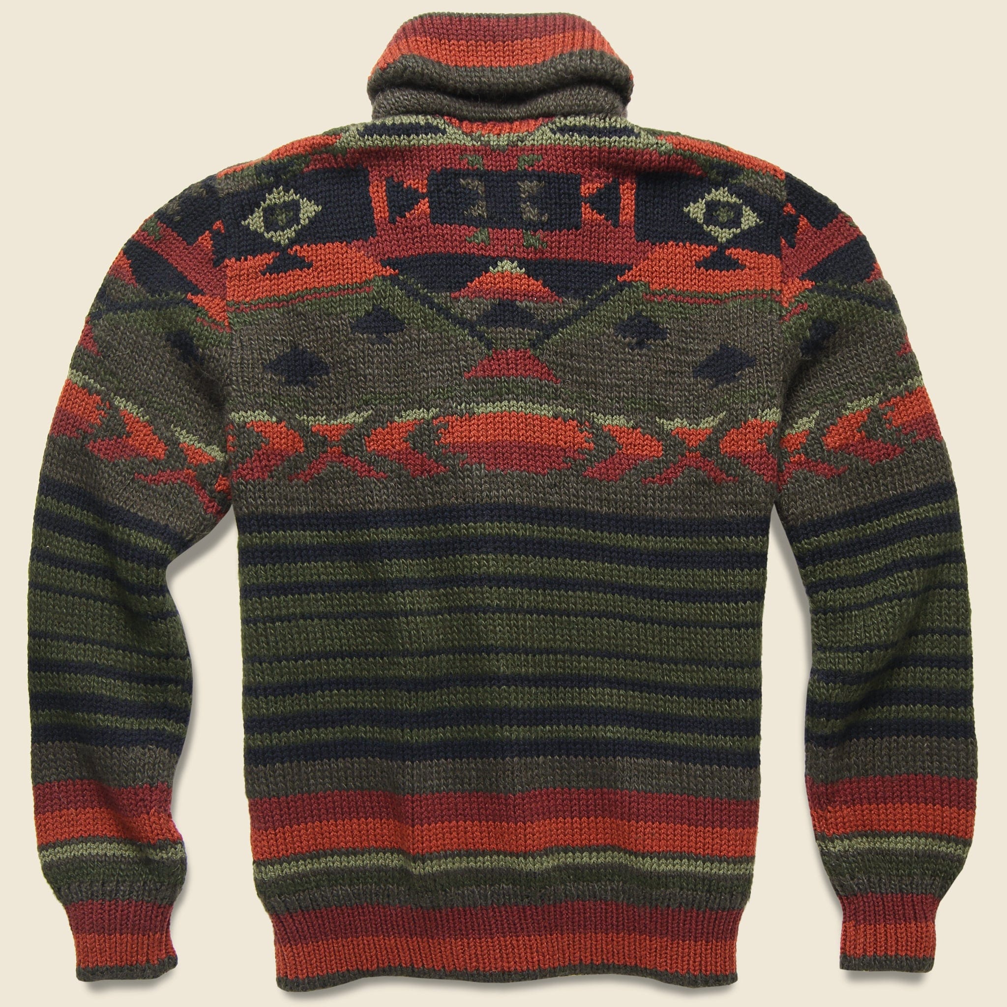 Winter Woods Cardigan - Green/Brown/Orange - Image 2